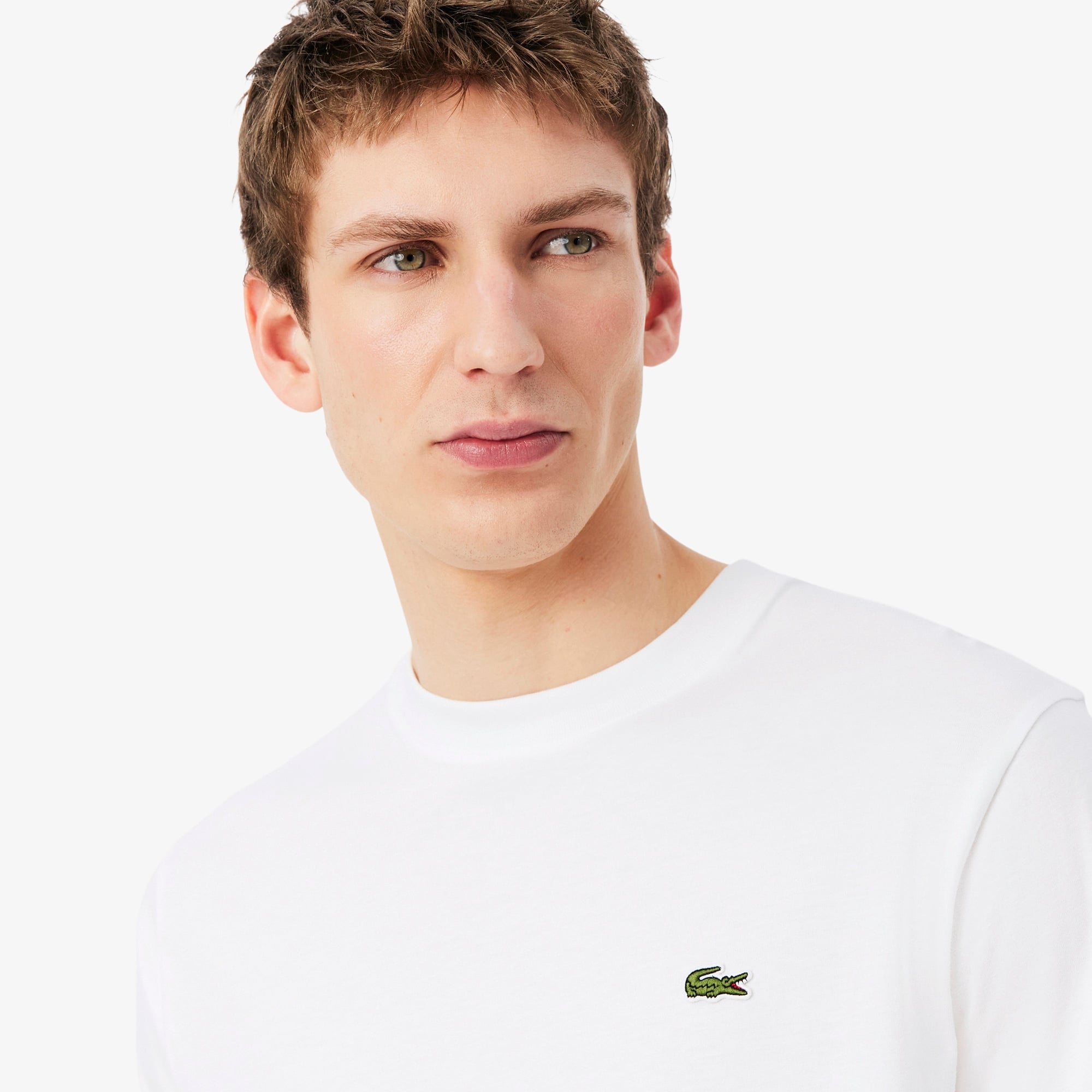 Erkek Classic Fit Bisiklet Yaka Beyaz T-Shirt