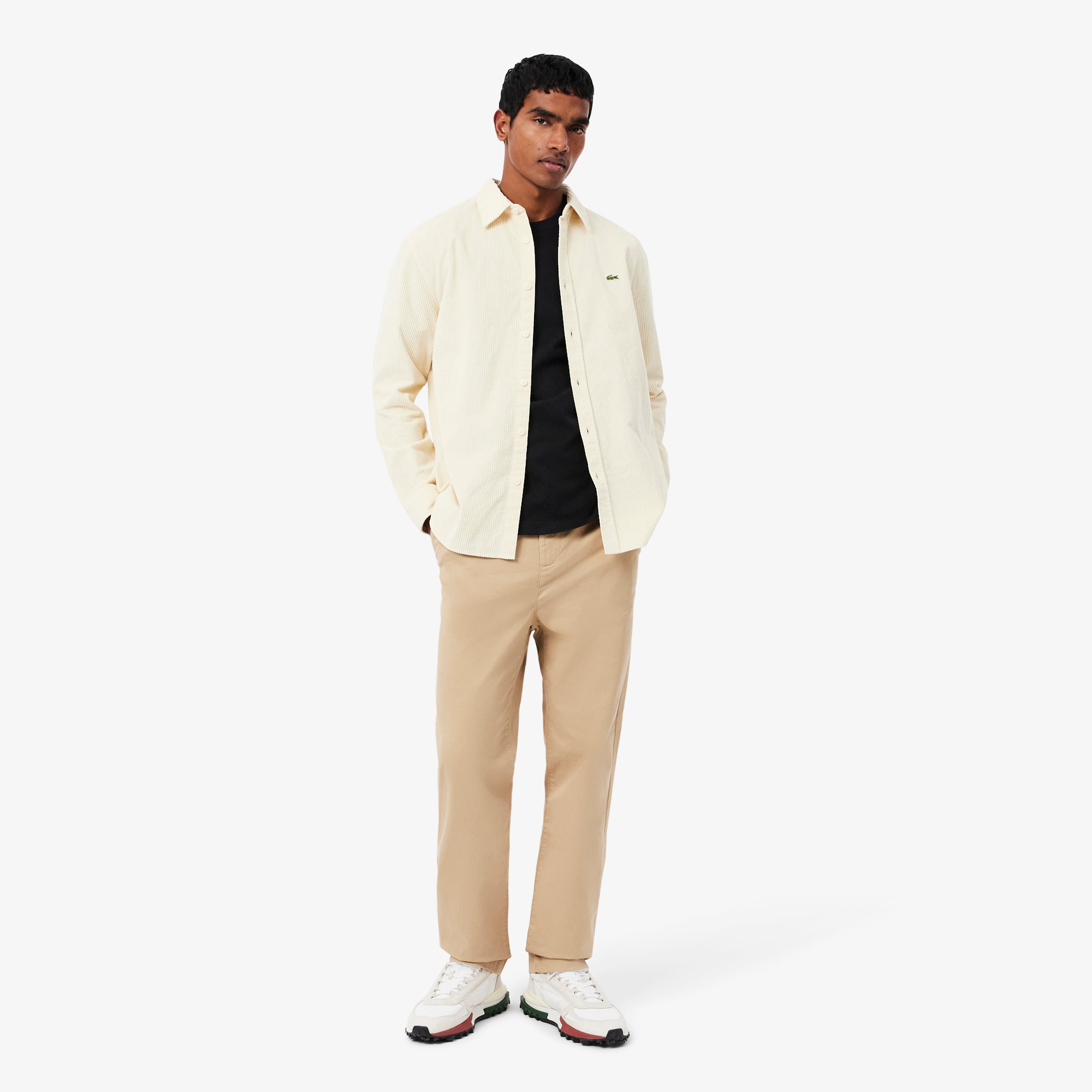 Lacoste Erkek Regular Fit Bisiklet Yaka Siyah T-Shirt görsel 5