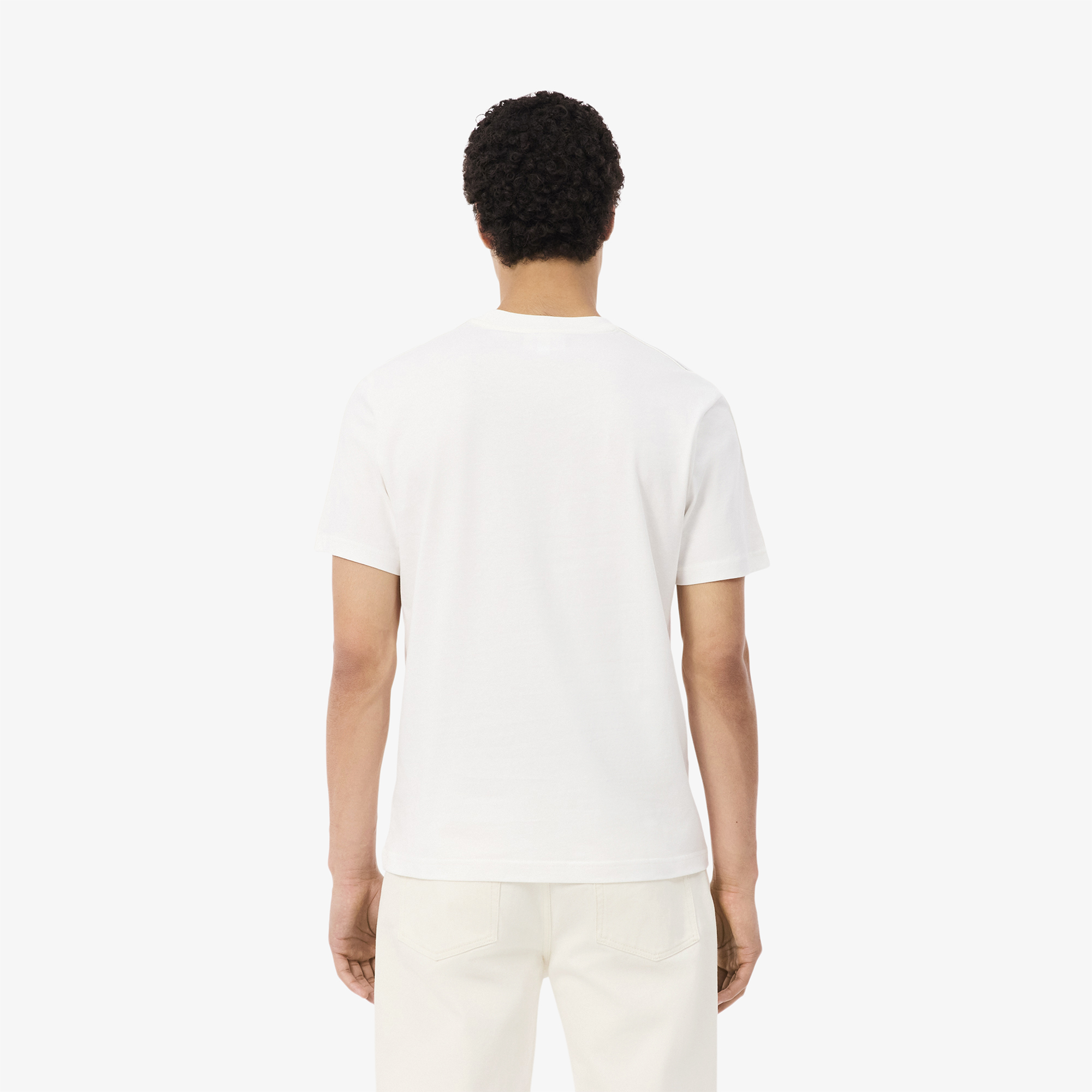 Lacoste Erkek Regular Fit Bisiklet Yaka Beyaz T-Shirt görsel 2