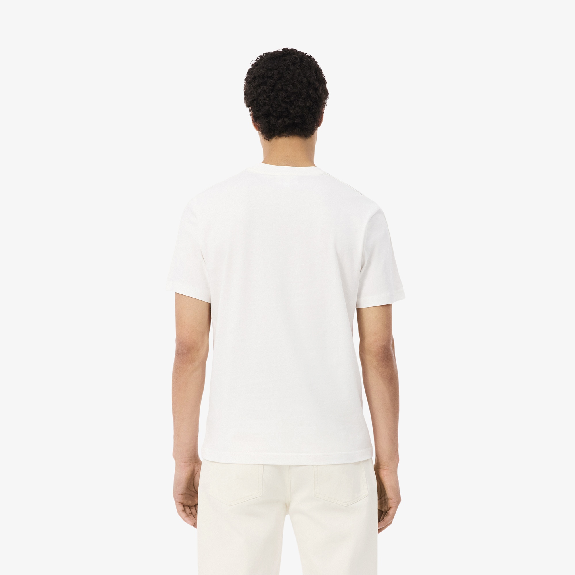 Erkek Regular Fit Bisiklet Yaka Beyaz T-Shirt
