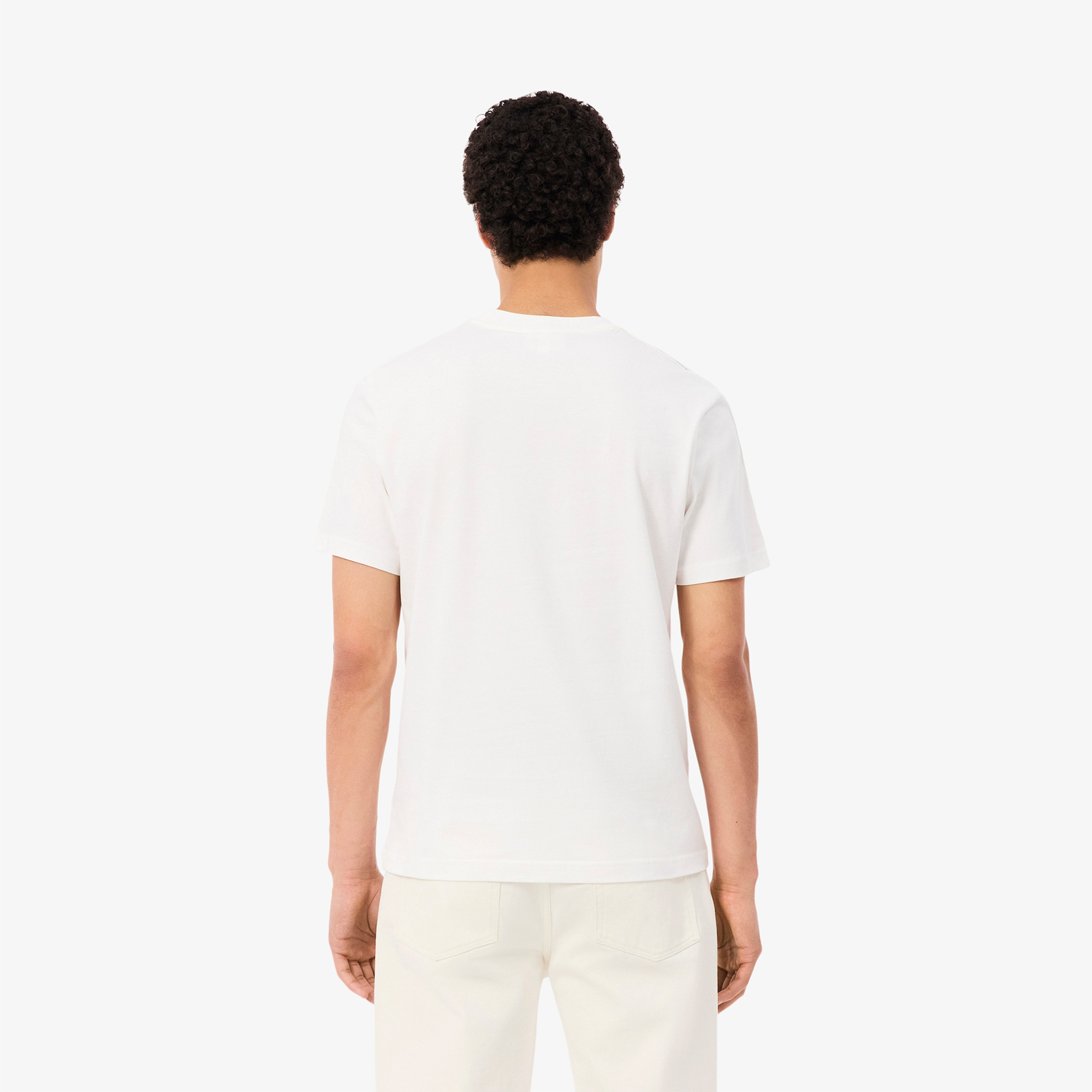 Erkek Regular Fit Bisiklet Yaka Beyaz T-Shirt