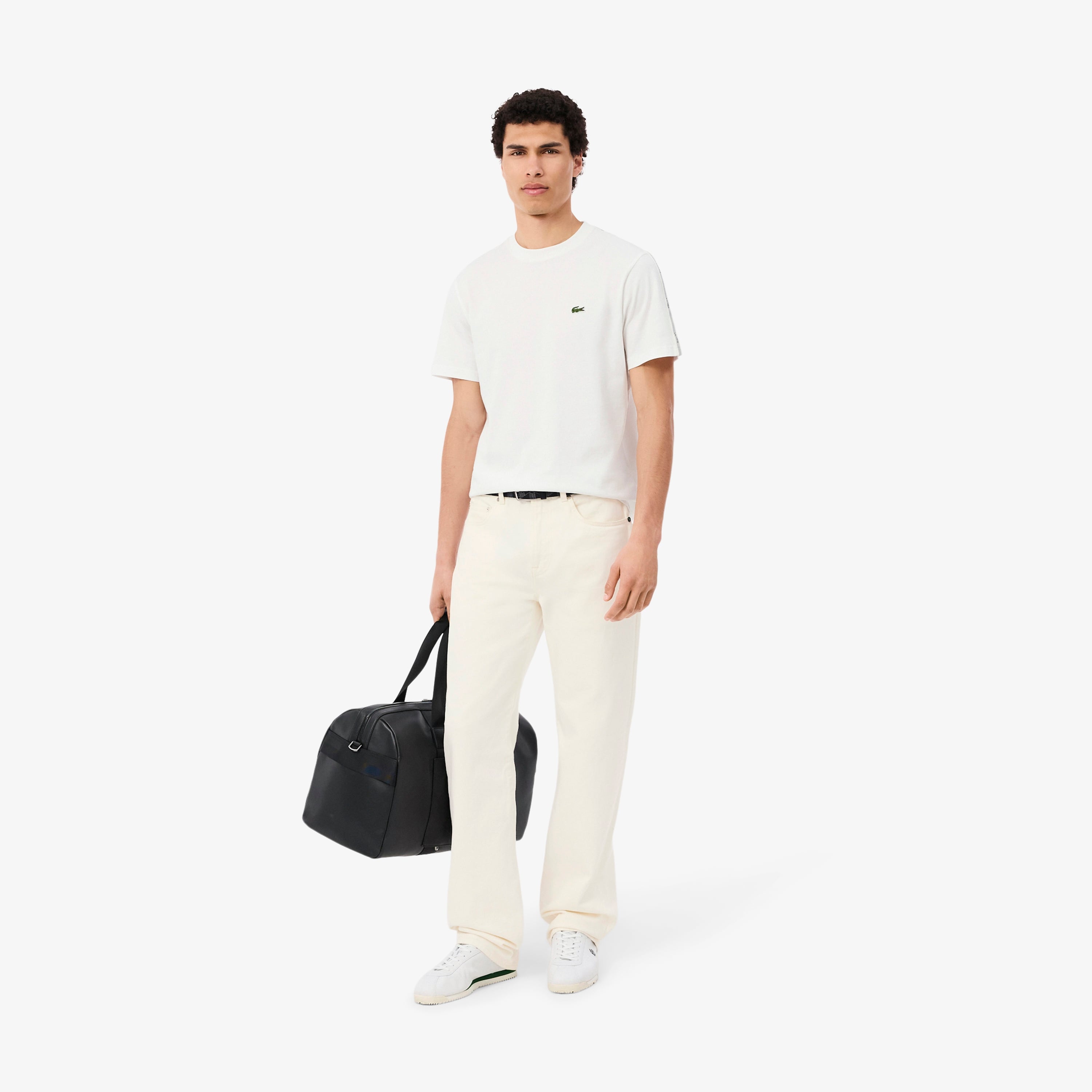 Erkek Regular Fit Bisiklet Yaka Beyaz T-Shirt