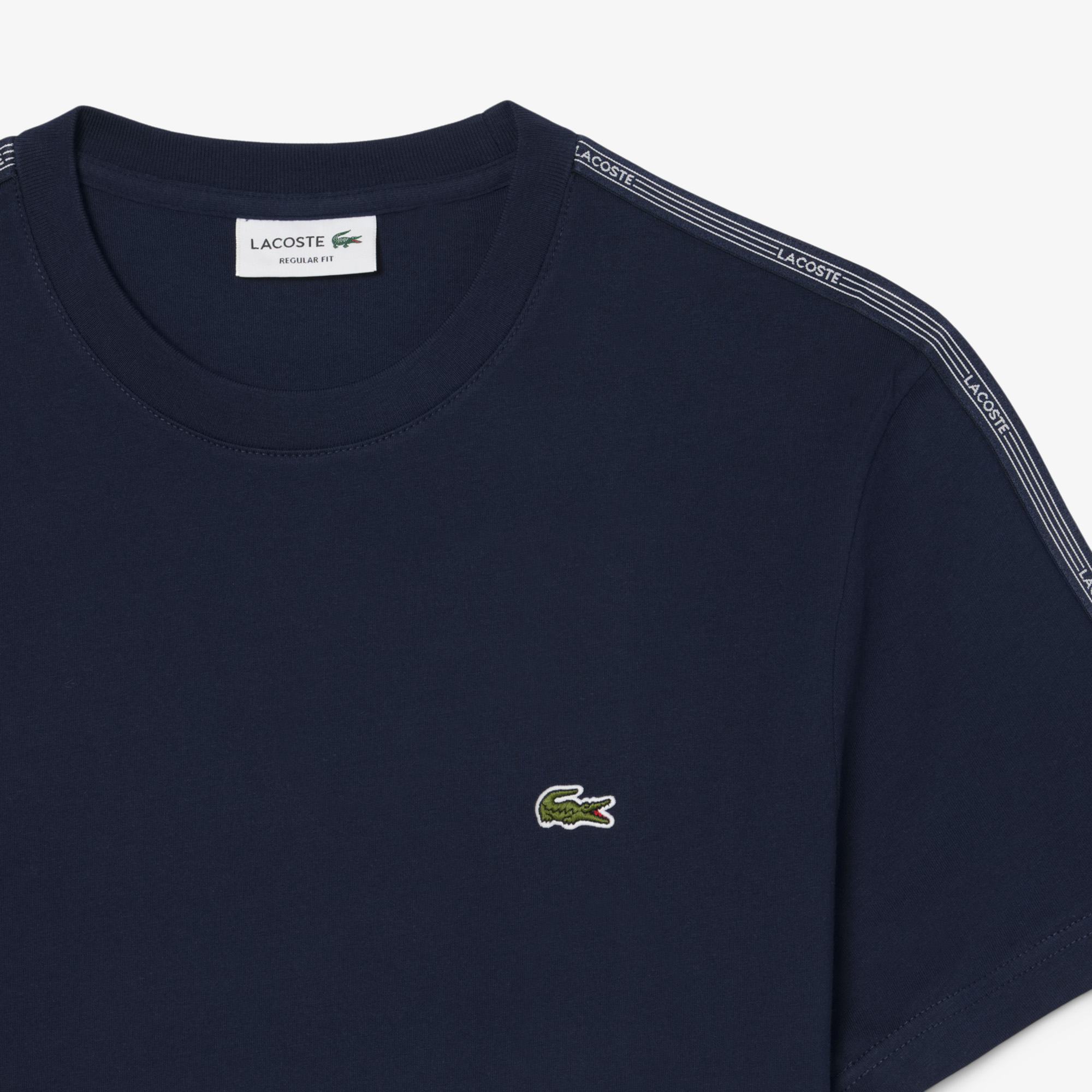 Lacoste Erkek Regular Fit Bisiklet Yaka Lacivert T-Shirt görsel 4