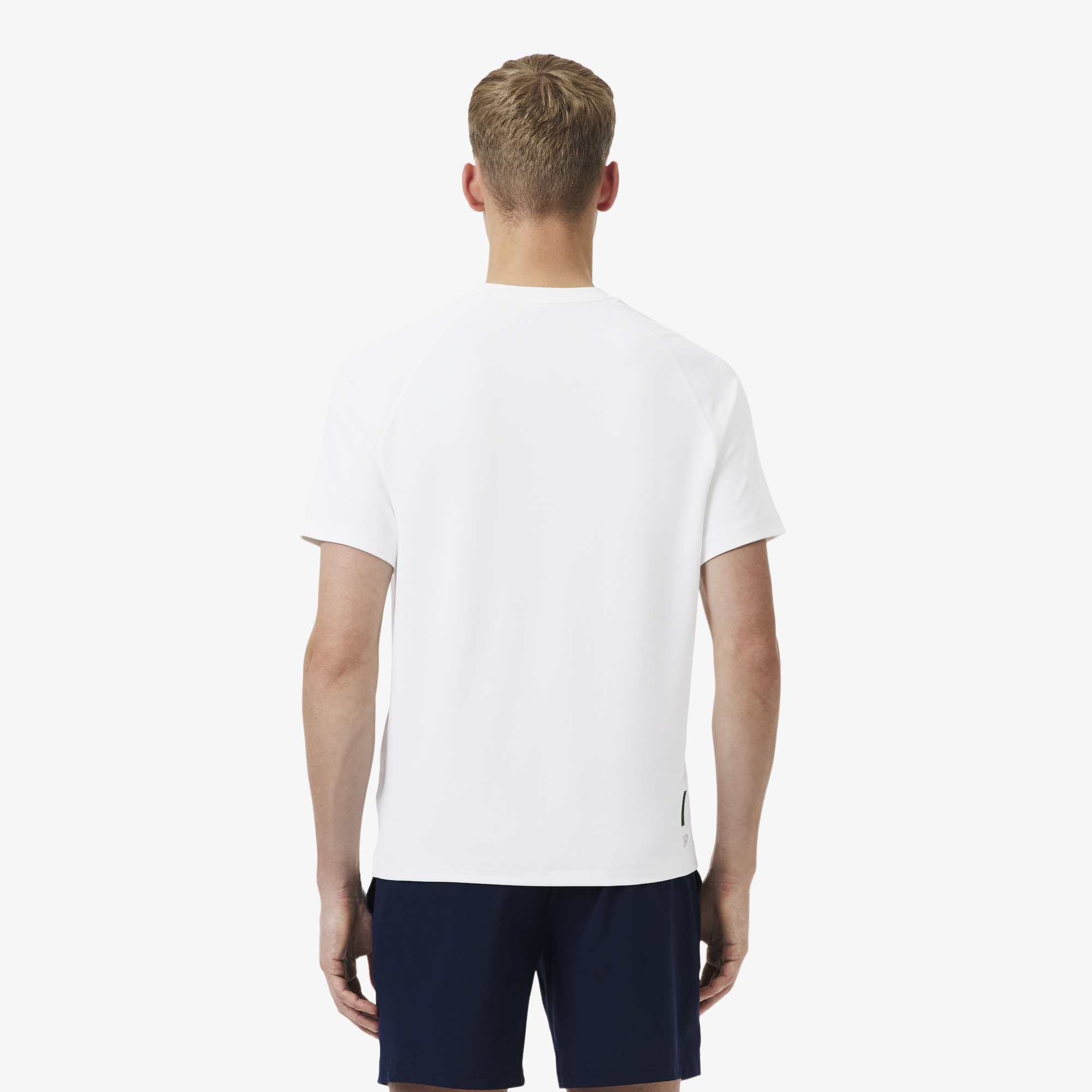 Lacoste Erkek Regular Fit Bisiklet Yaka Beyaz T-Shirt görsel 3
