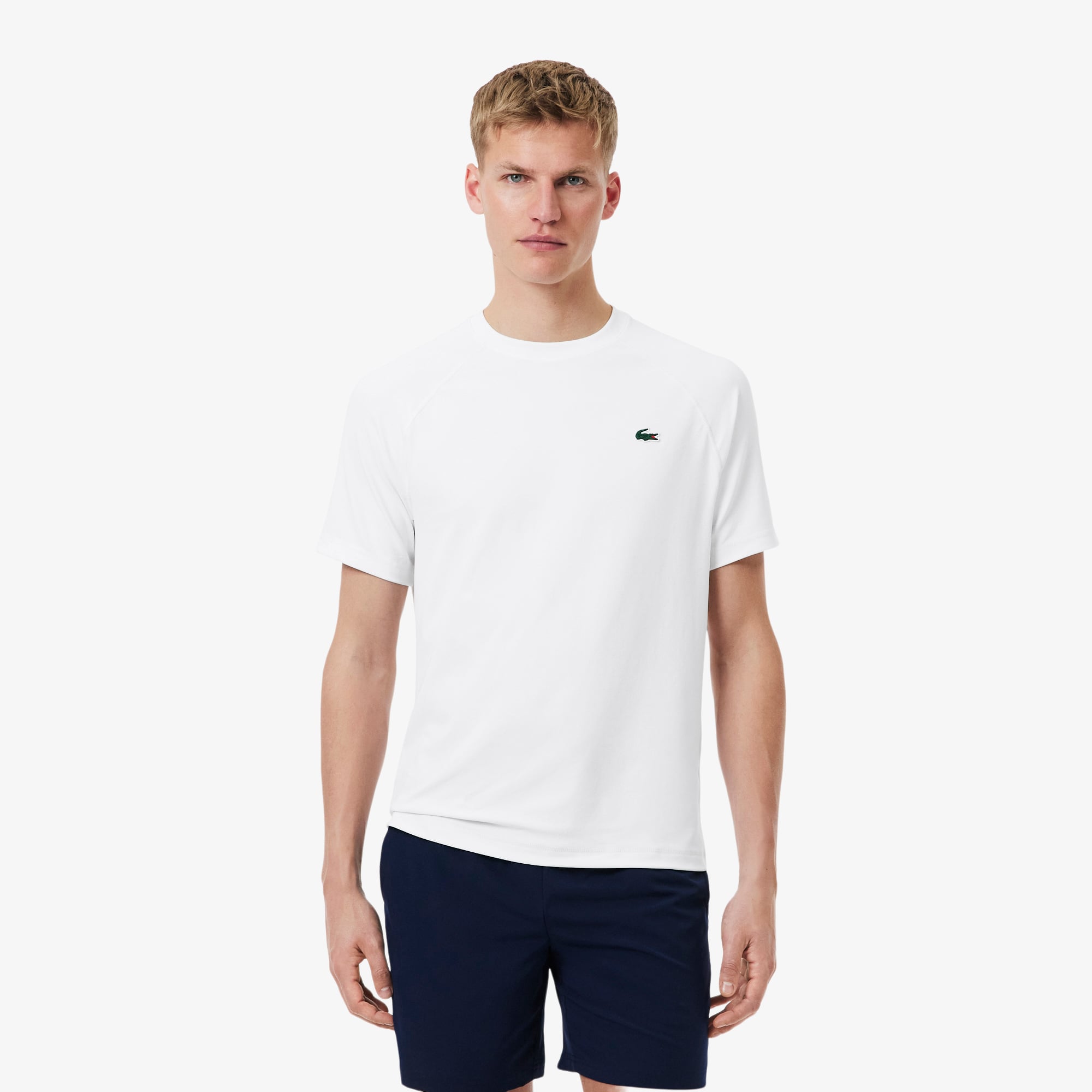 Lacoste Erkek Regular Fit Bisiklet Yaka Beyaz T-Shirt