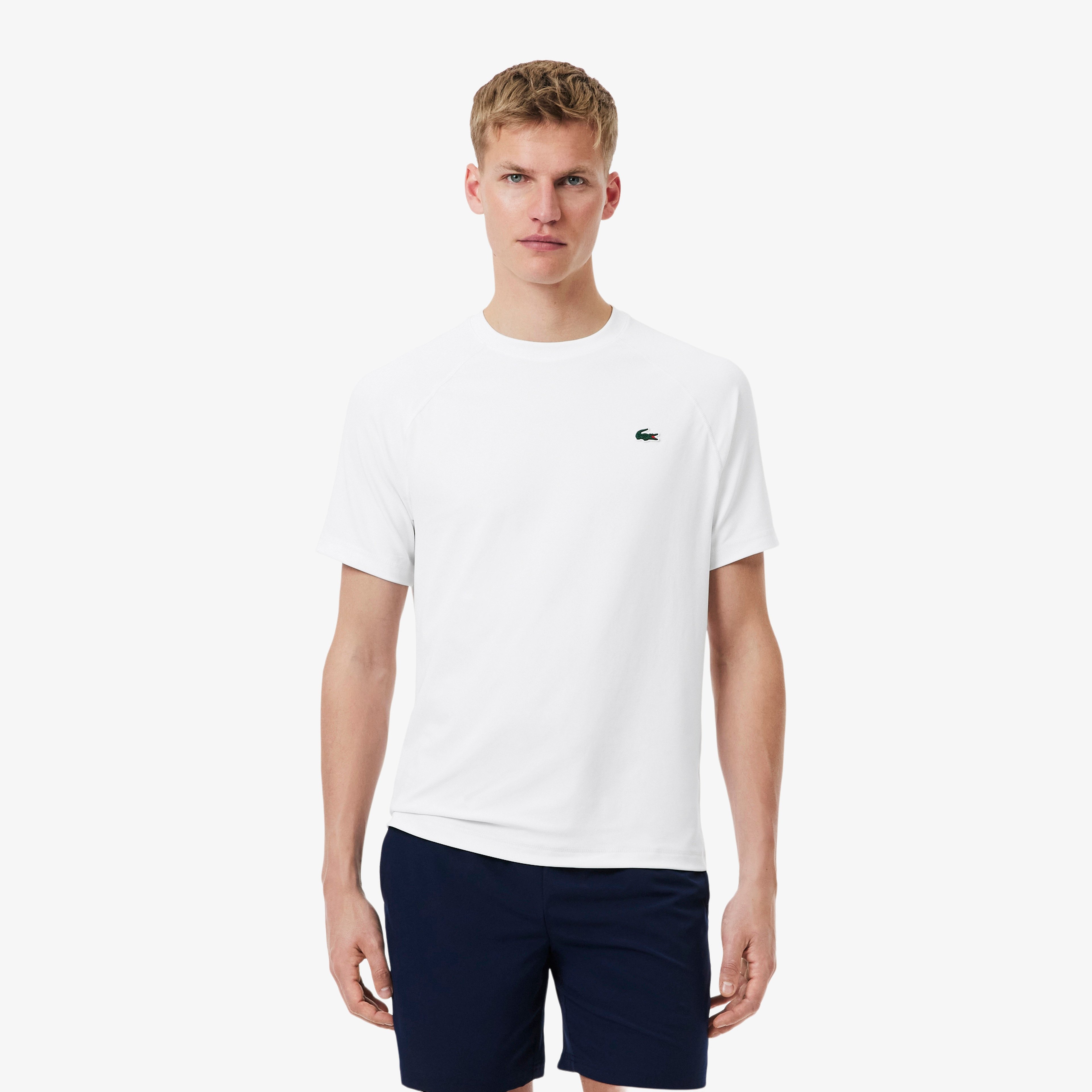 Erkek Regular Fit Bisiklet Yaka Beyaz T-Shirt