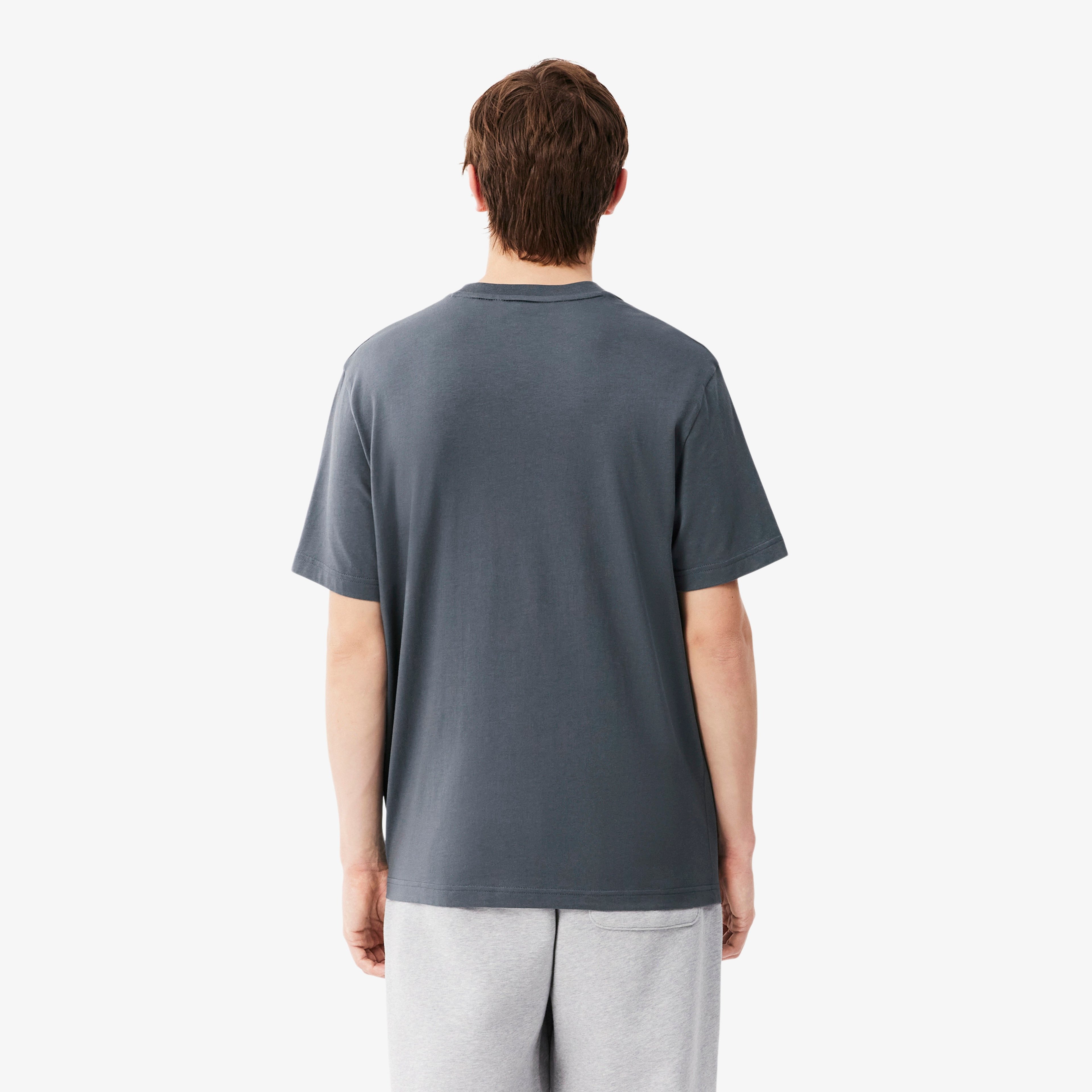 Erkek Classic Fit Bisiklet Yaka Koyu Gri T-Shirt Erkek Classic Fit Bisiklet Yaka Koyu Gri T-Shirt