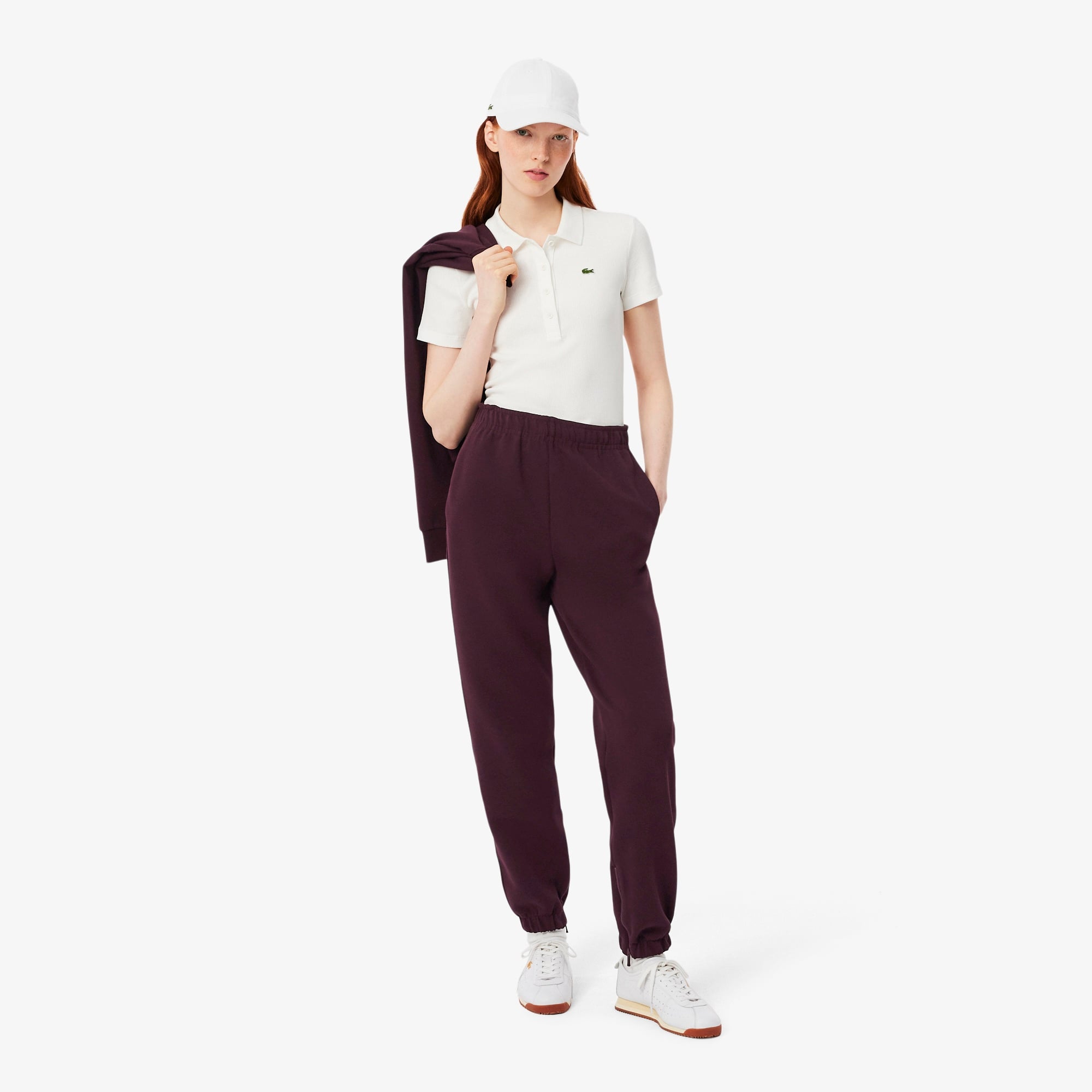 Kadın Straight Fit Bordo Eşofman Altı