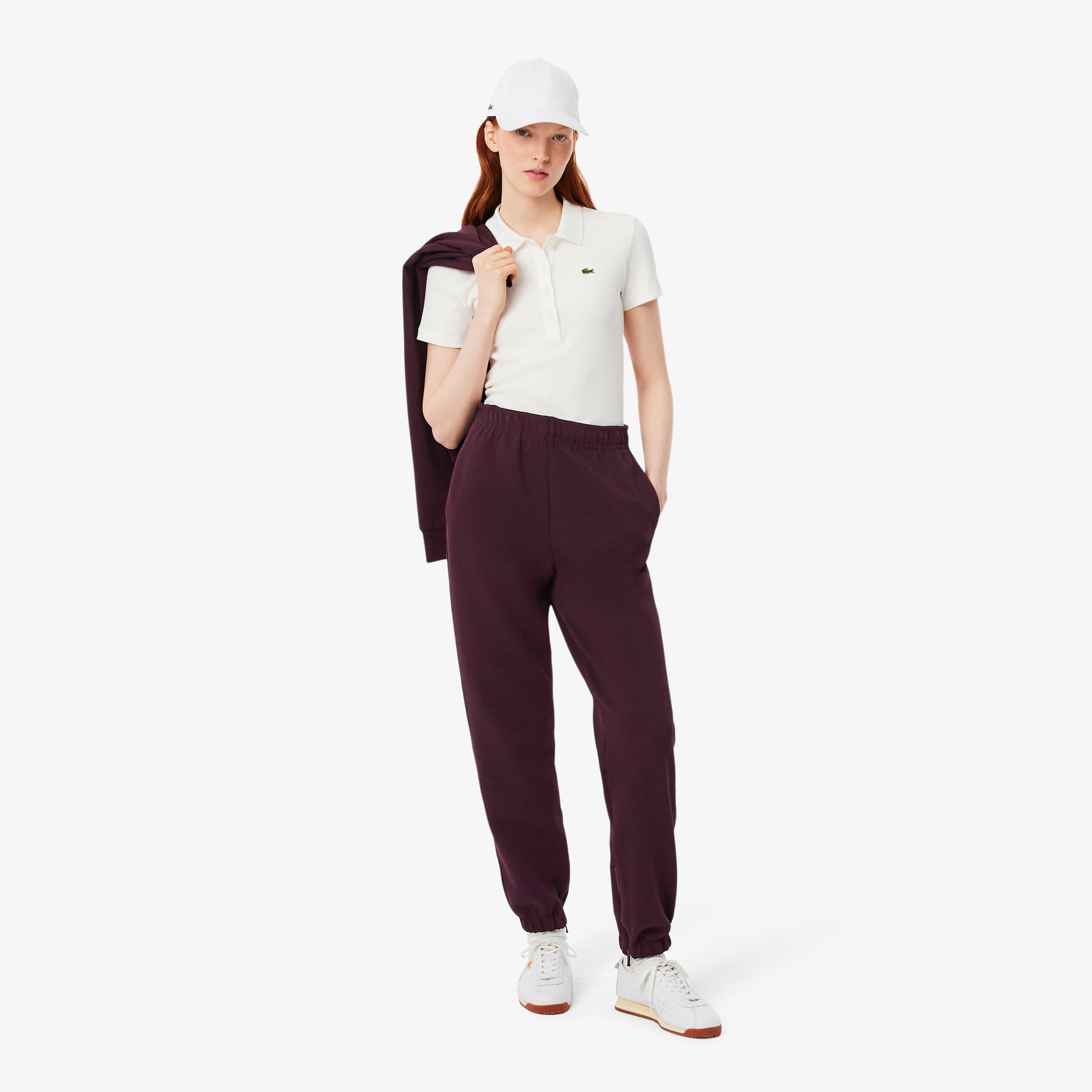 Kadın Straight Fit Bordo Eşofman Altı Kadın Straight Fit Bordo Eşofman Altı