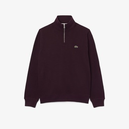 Erkek Regular Fit Yarım Fermuarlı Bordo Sweatshirt Bordo