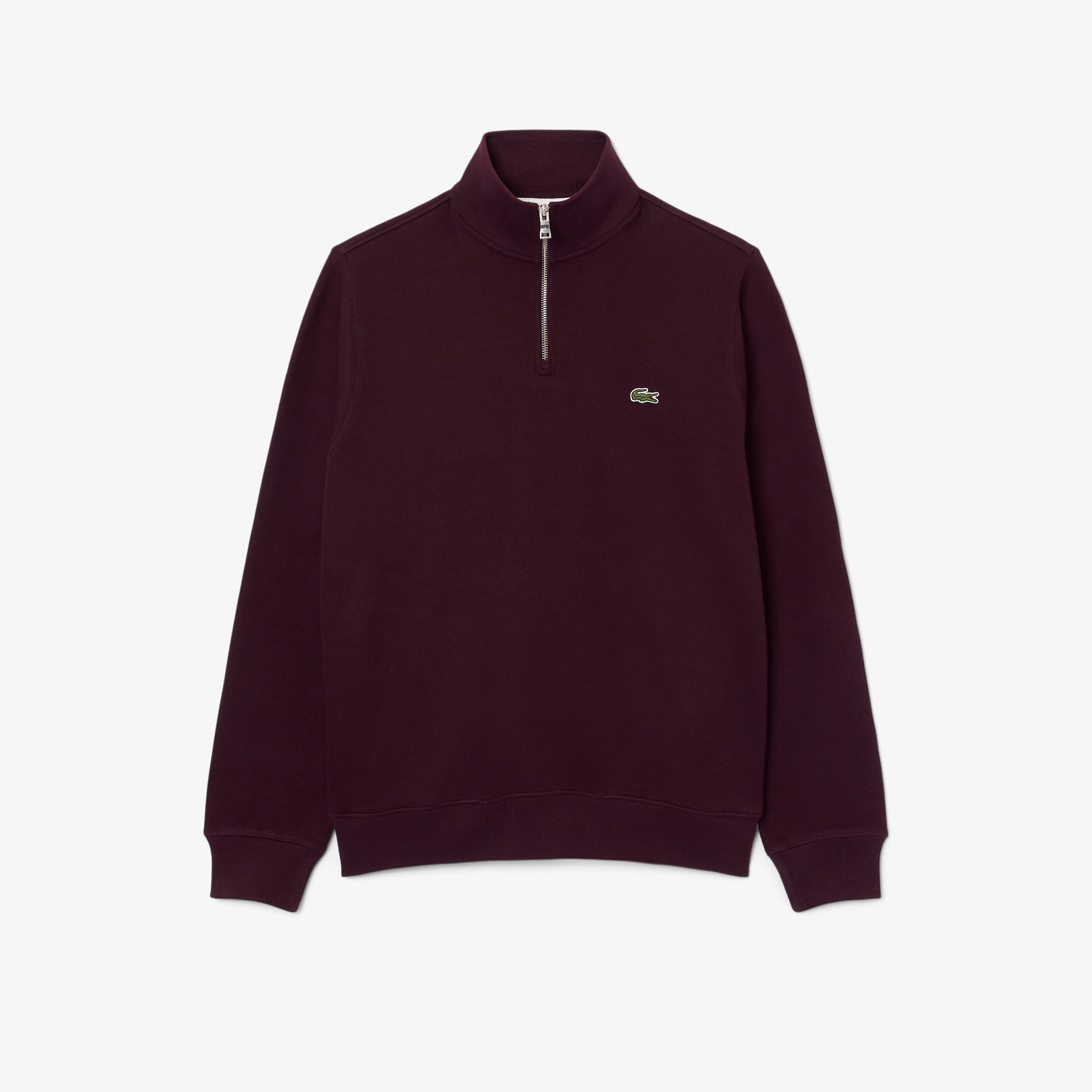 Erkek Regular Fit Yarım Fermuarlı Bordo Sweatshirt Erkek Regular Fit Yarım Fermuarlı Bordo Sweatshirt
