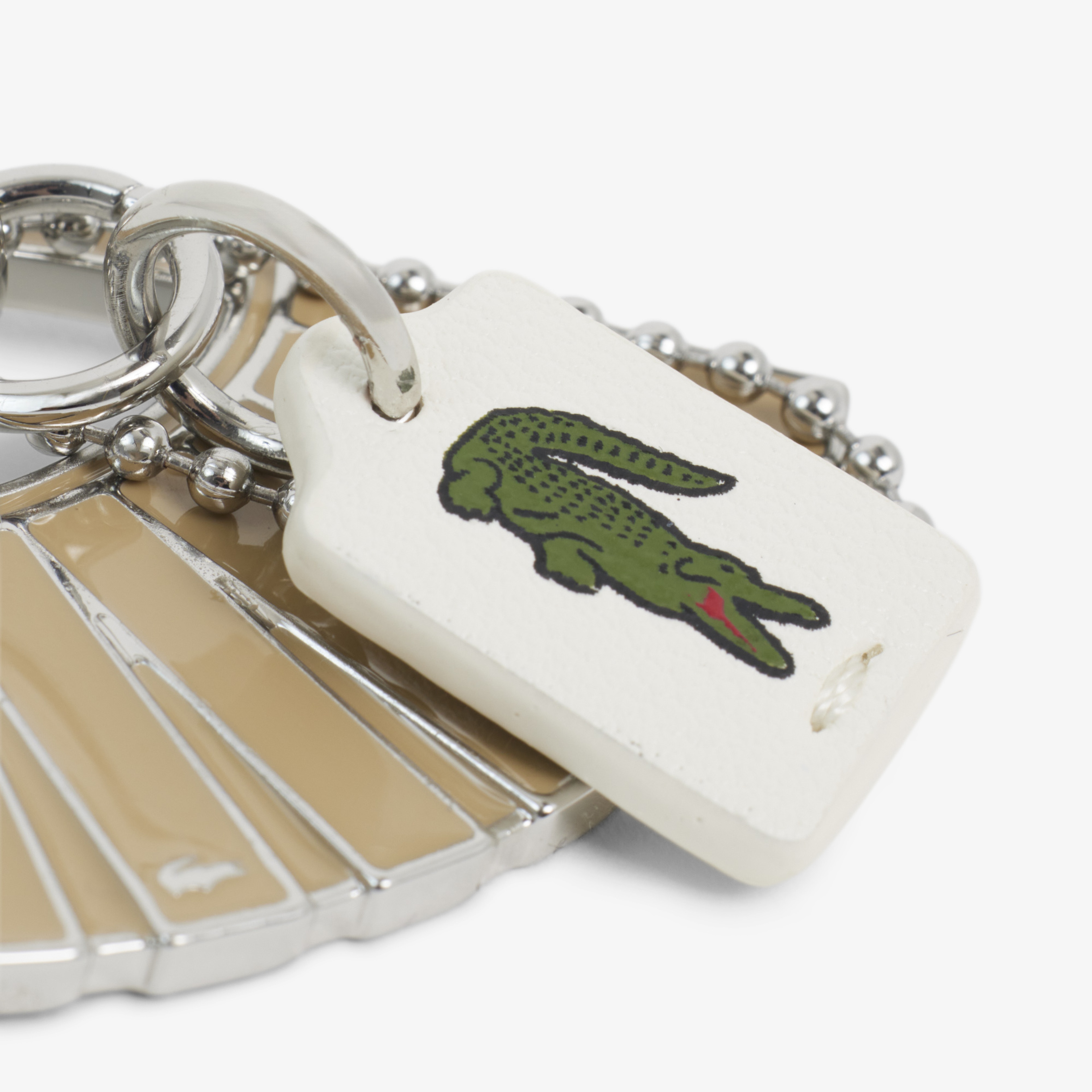 L Charms Unisex Bej Anahtarlık