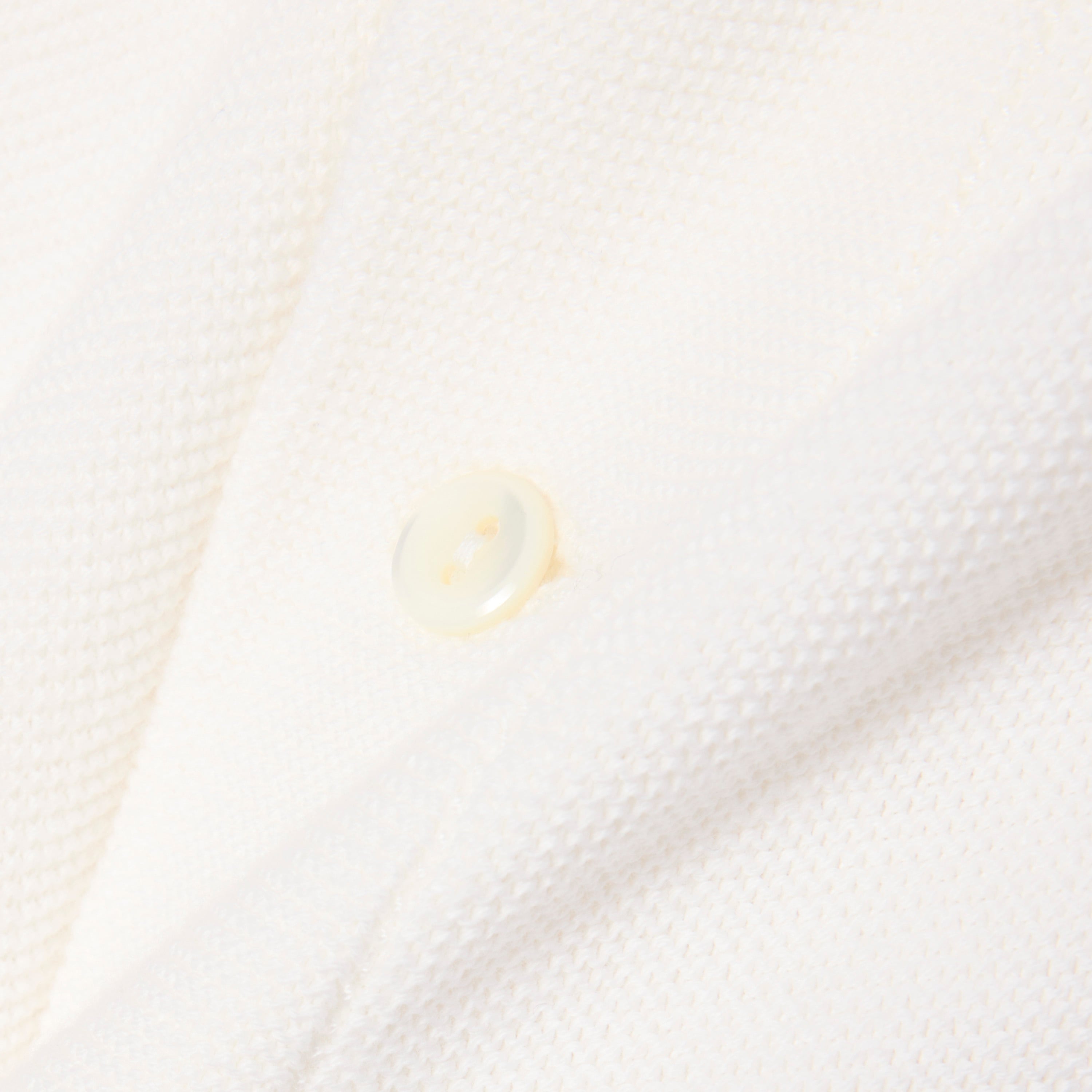 Erkek Classic Fit Polo Yaka Beyaz Kazak