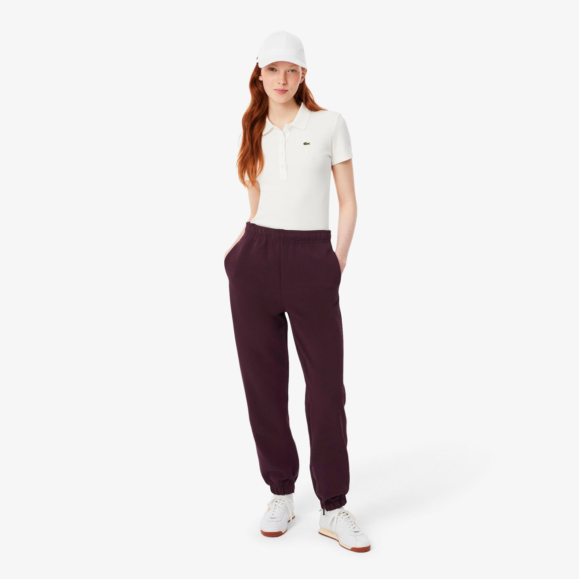 Kadın Straight Fit Bordo Eşofman Altı