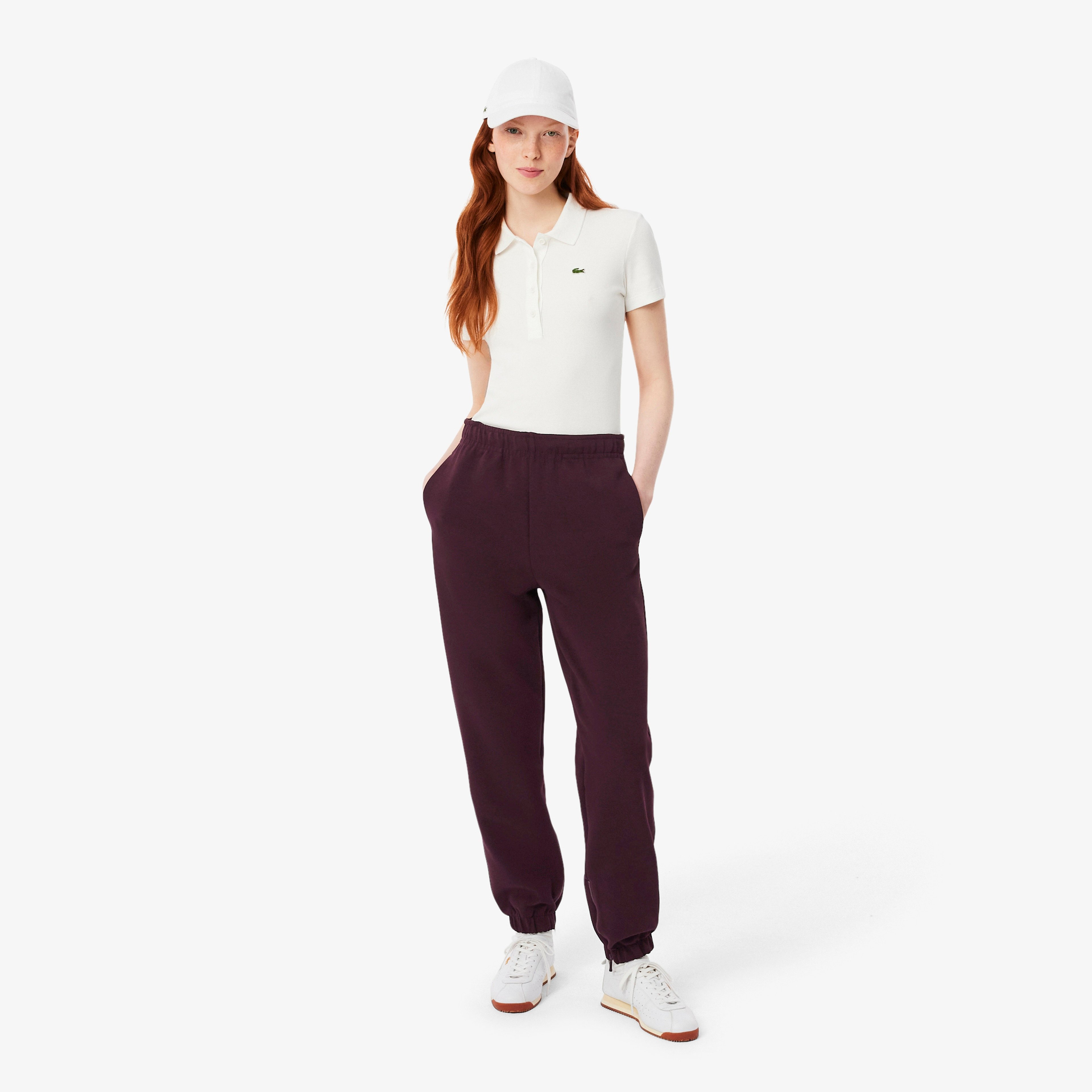 Kadın Straight Fit Bordo Eşofman Altı Kadın Straight Fit Bordo Eşofman Altı