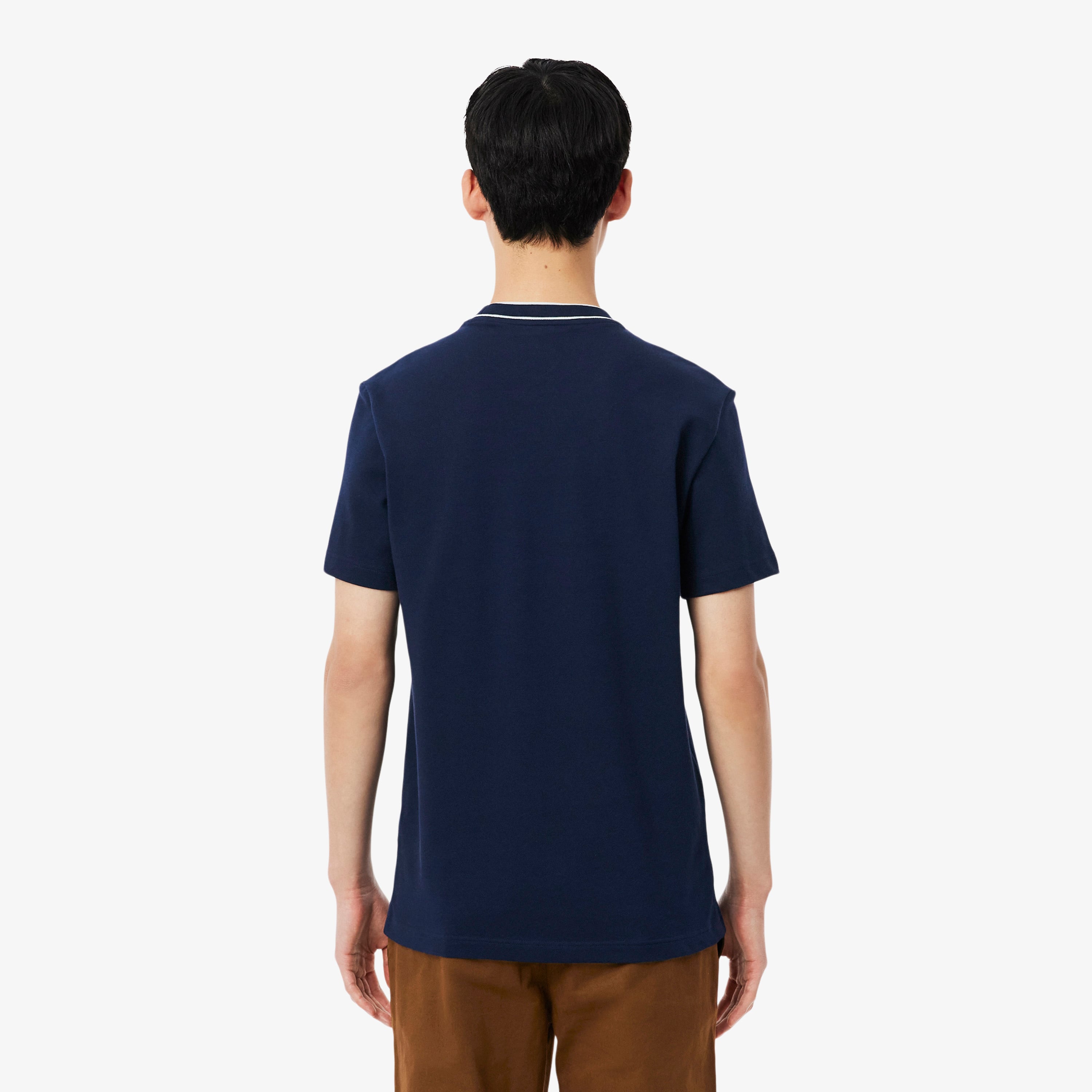 Lacoste Erkek Regular Fit Bisiklet Yaka Lacivert T-Shirt görsel 2