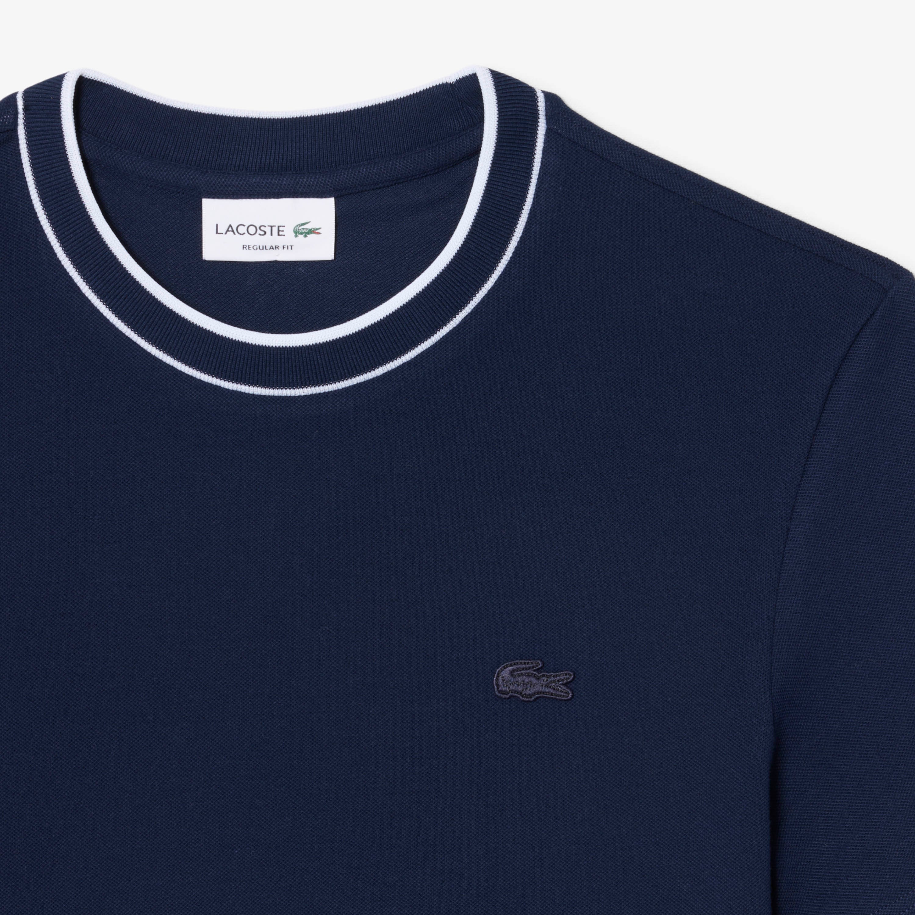 Lacoste Erkek Regular Fit Bisiklet Yaka Lacivert T-Shirt görsel 4
