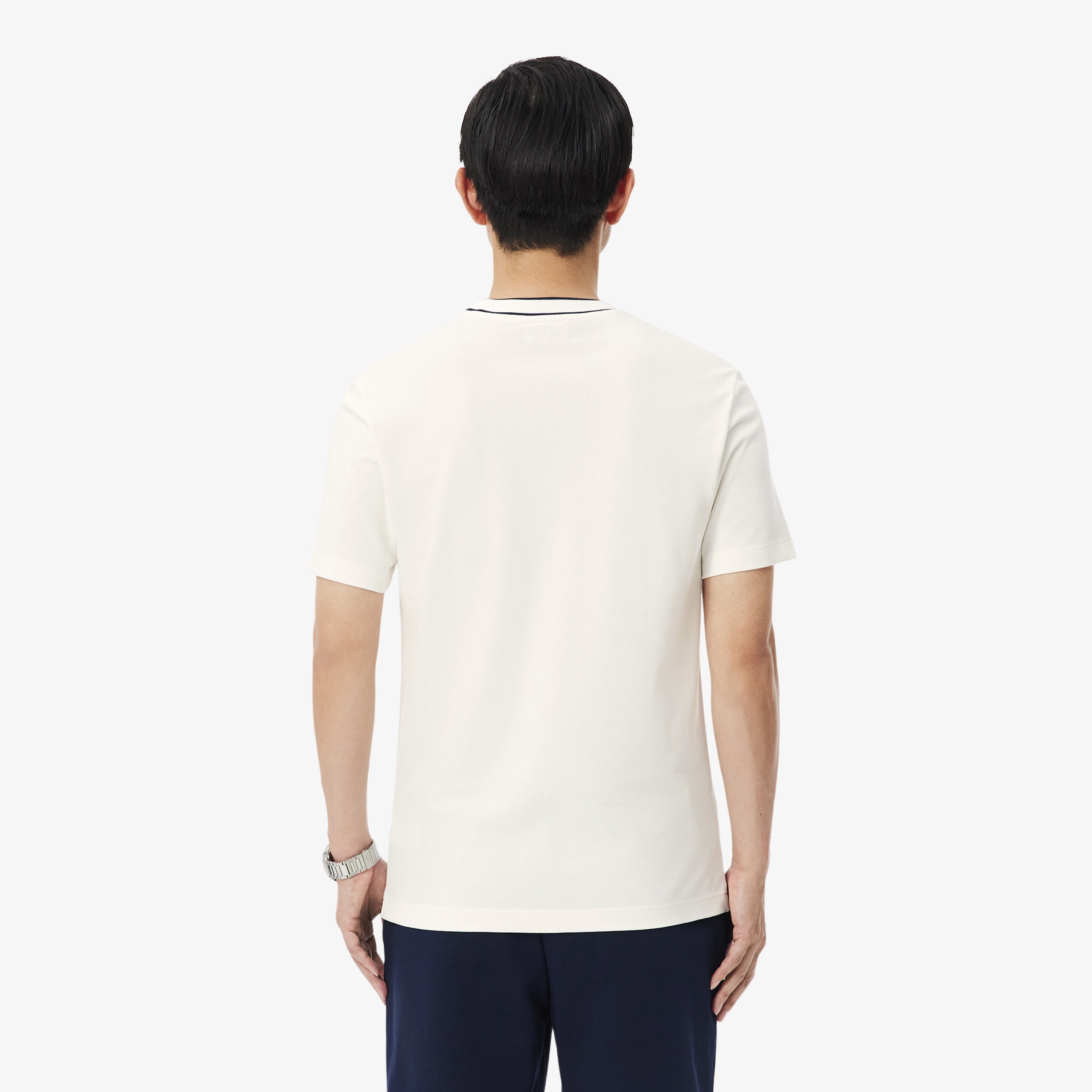 Erkek Regular Fit Bisiklet Yaka Beyaz T-Shirt