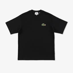 Unisex Loose Fit Bisiklet Yaka Organik Pamuk Siyah T-Shirt Siyah