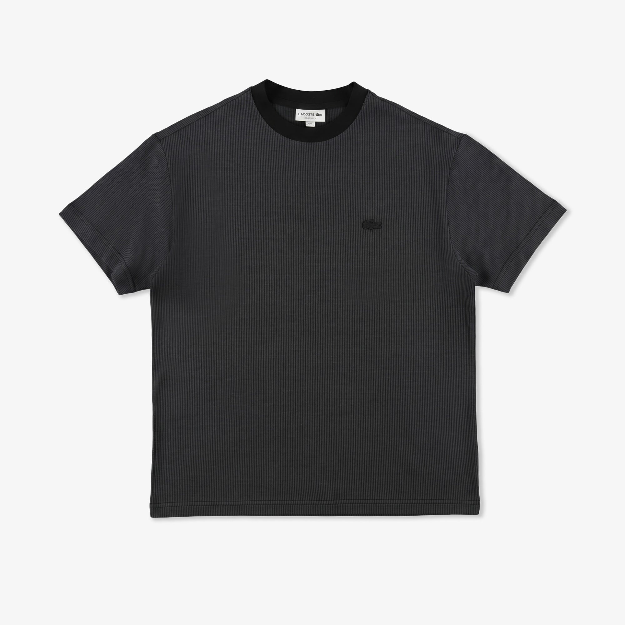 Erkek Relaxed Fit Bisiklet Yaka Siyah T-Shirt