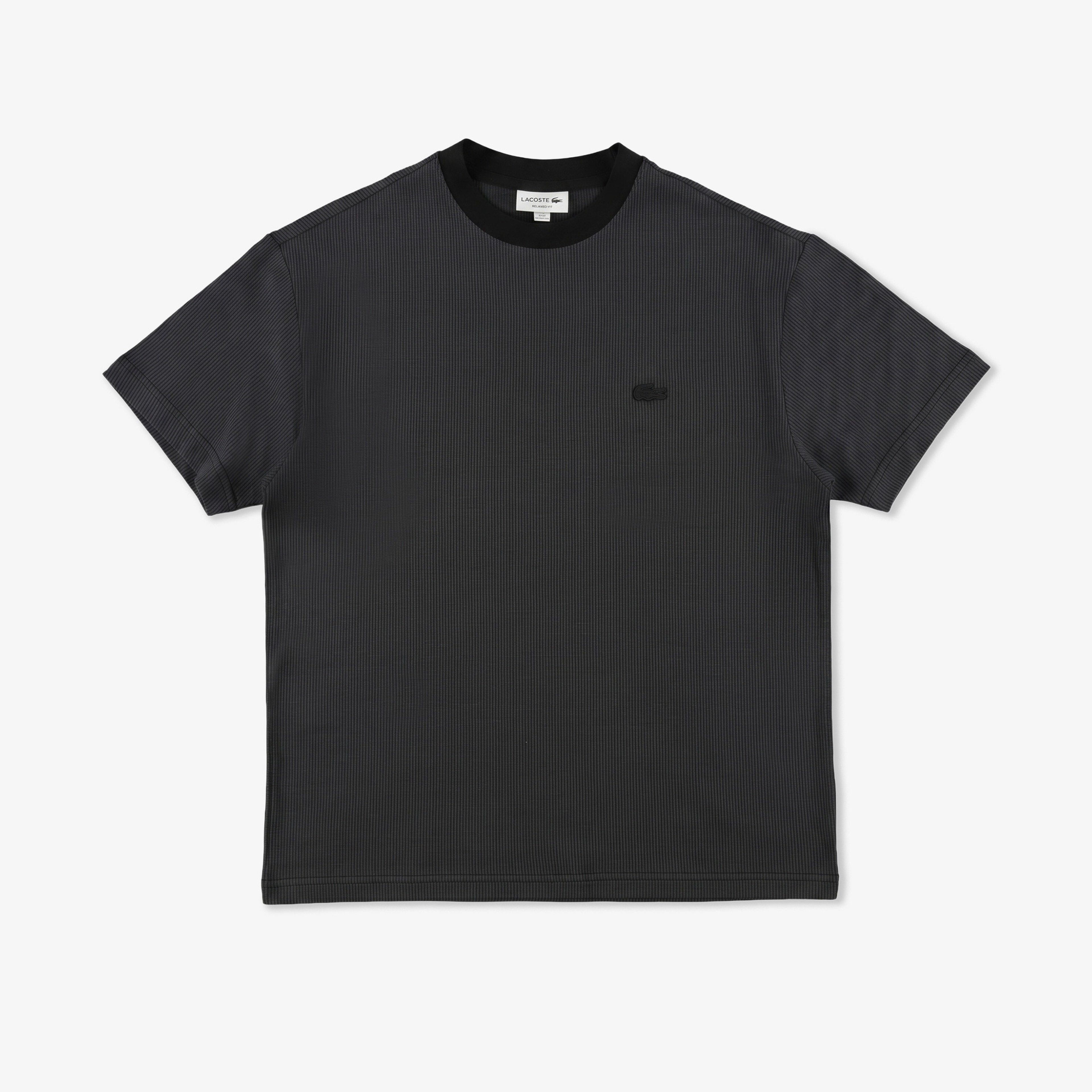 Erkek Relaxed Fit Bisiklet Yaka Siyah T-Shirt