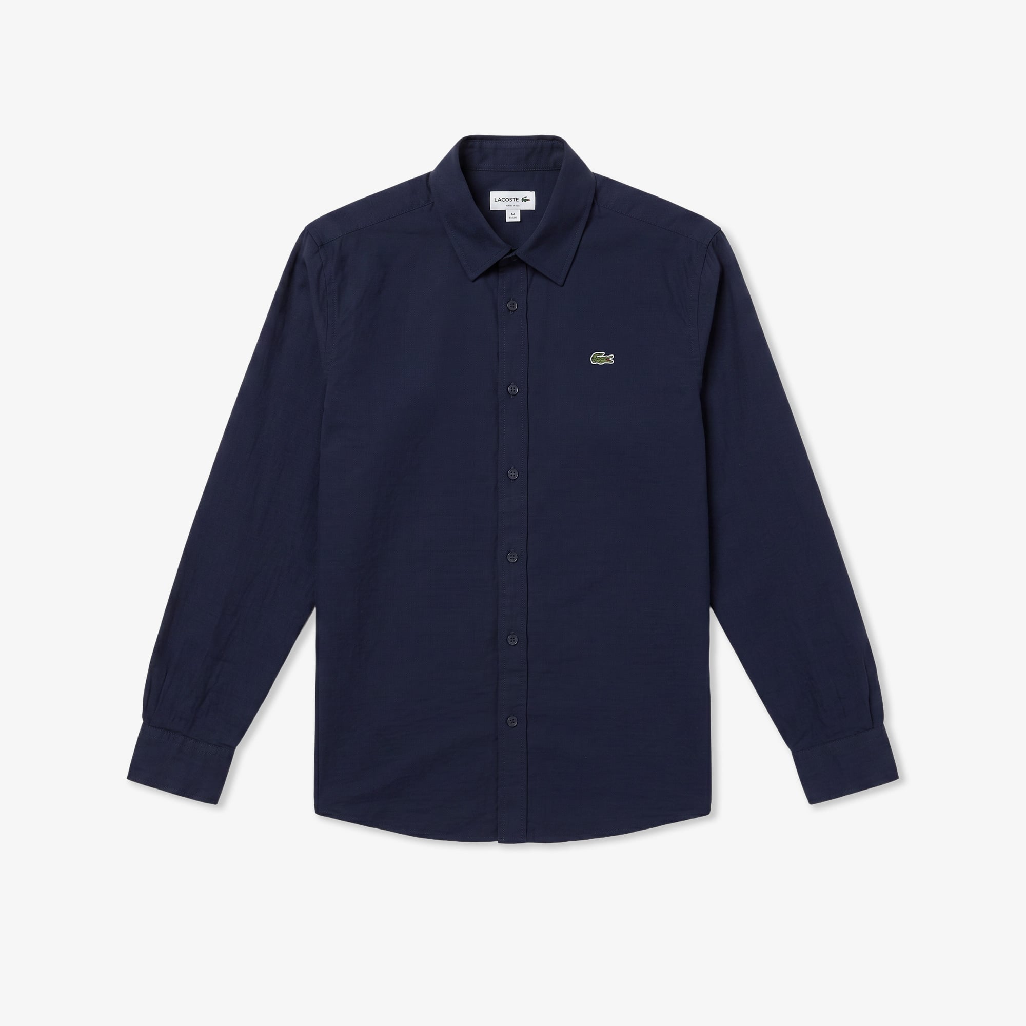 Lacoste Erkek Regular Fit Düğmeli Yaka Lacivert Gömlek görsel 3