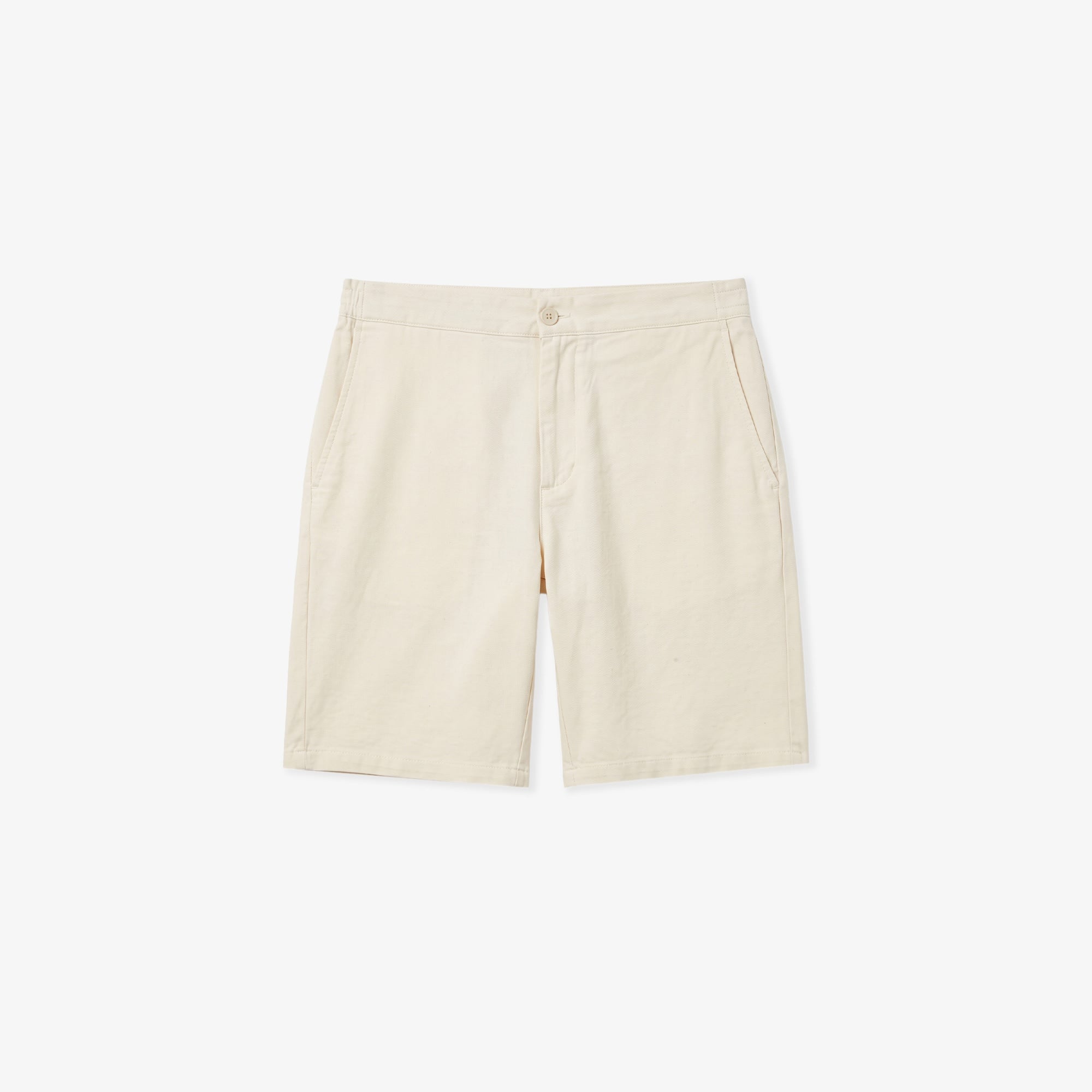 Erkek Tapered Fit Keten Bej Bermuda Şort
