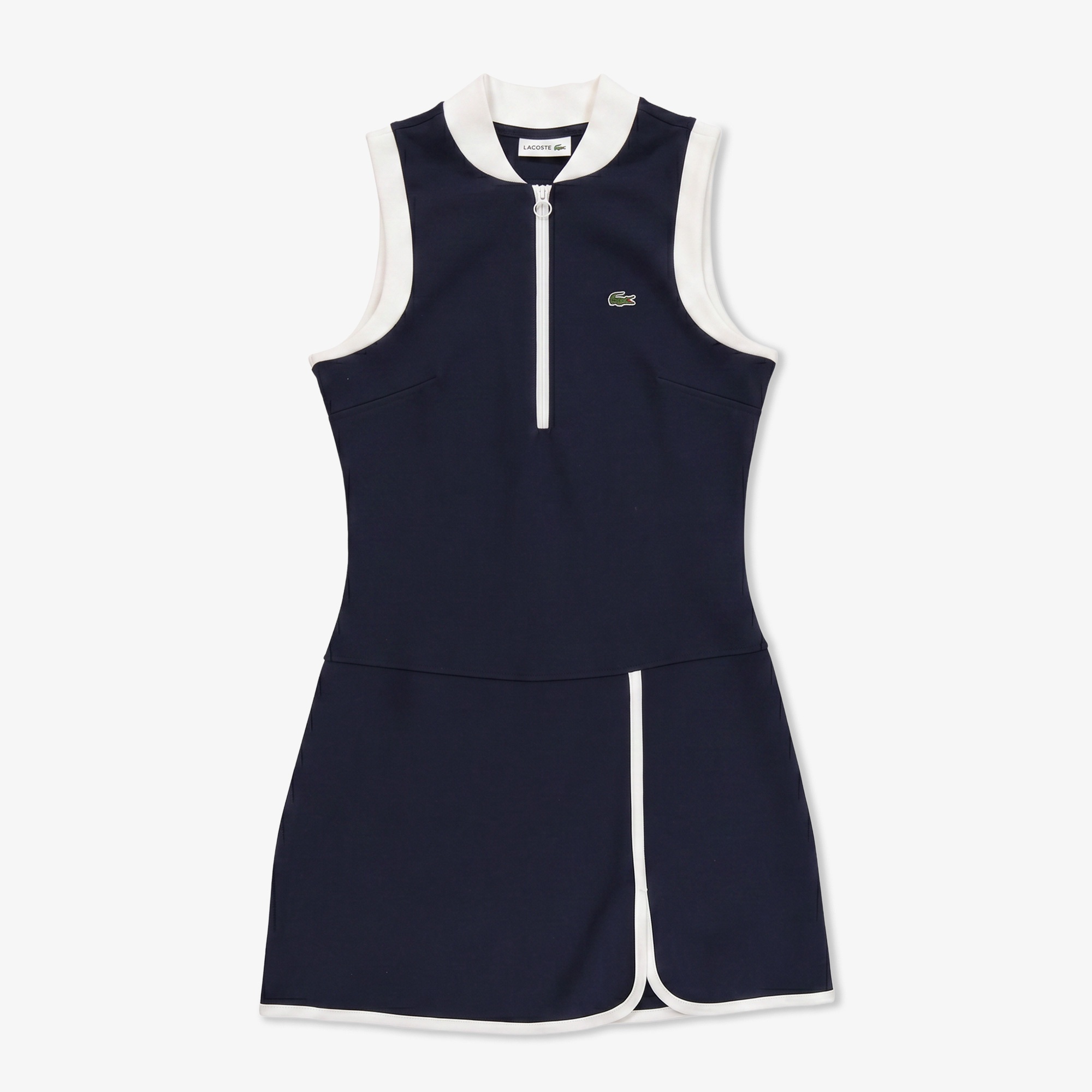 Kadın Classic Fit Kolsuz Yarım Fermuarlı Lacivert Elbise