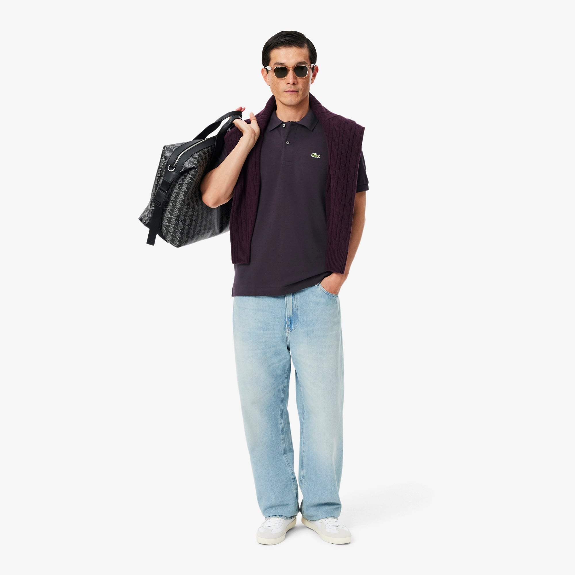 L.12.12 Erkek Classic Fit Lacivert Polo