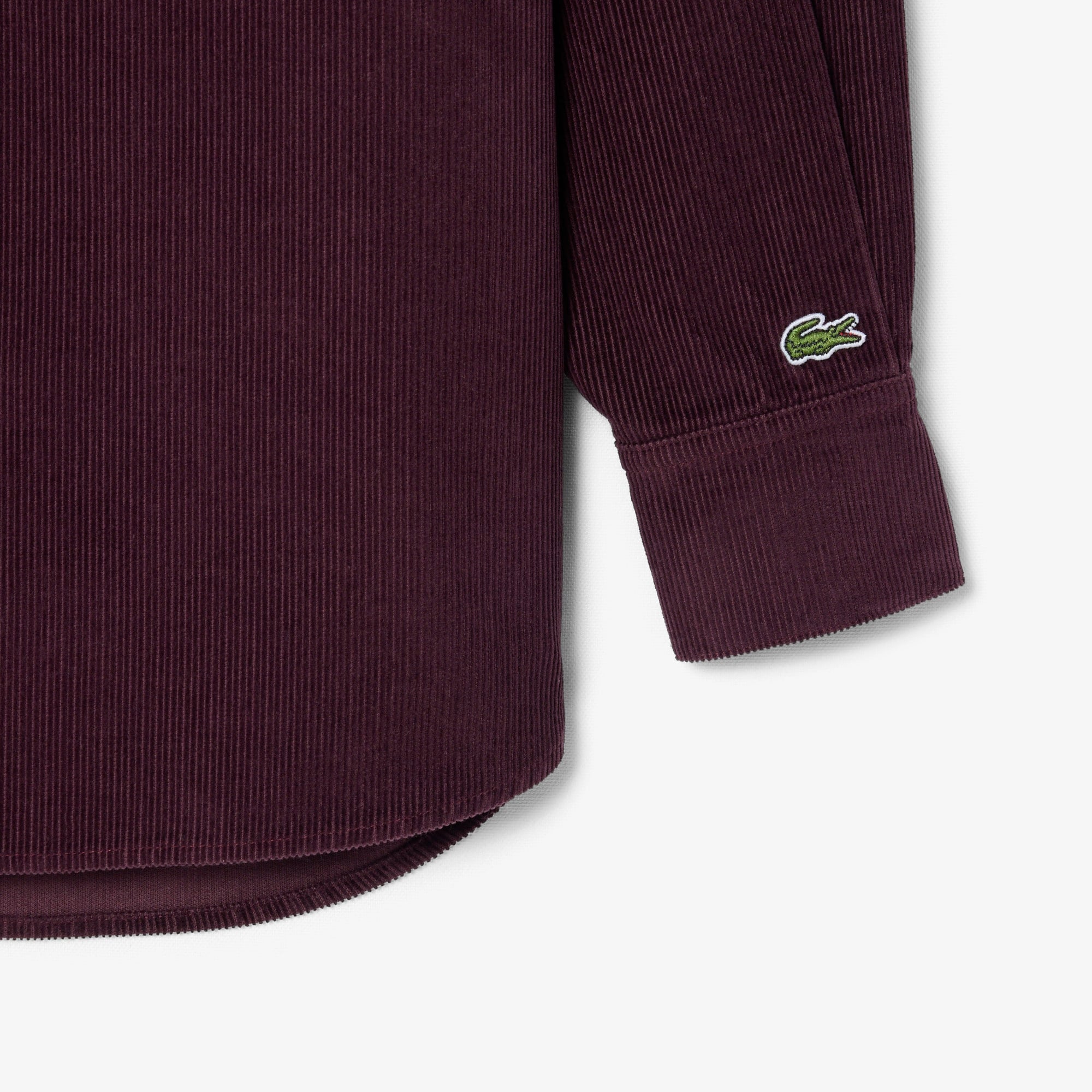 Kadın Oversize Fit Kadife Bordo Gömlek