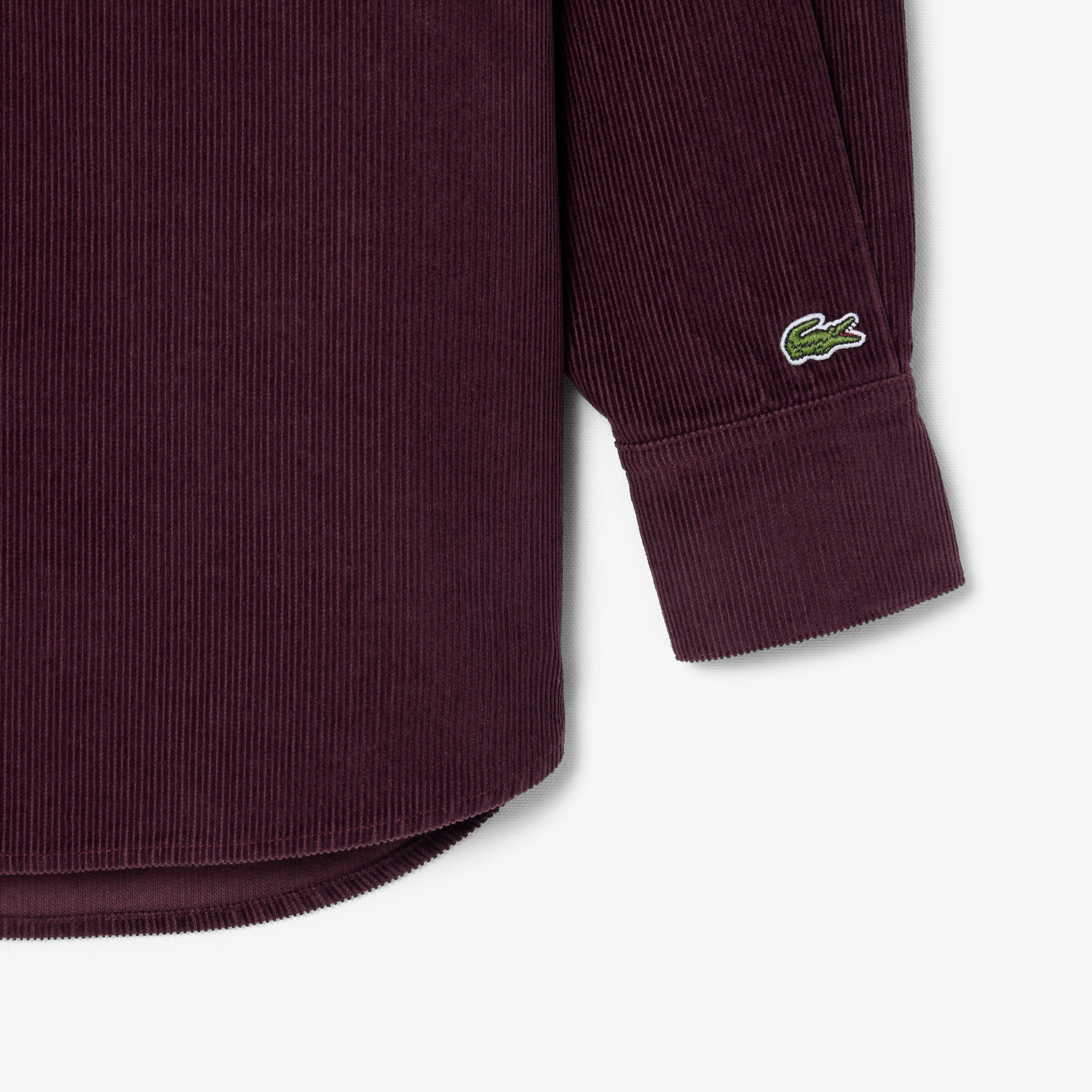 Kadın Oversize Fit Kadife Bordo Gömlek