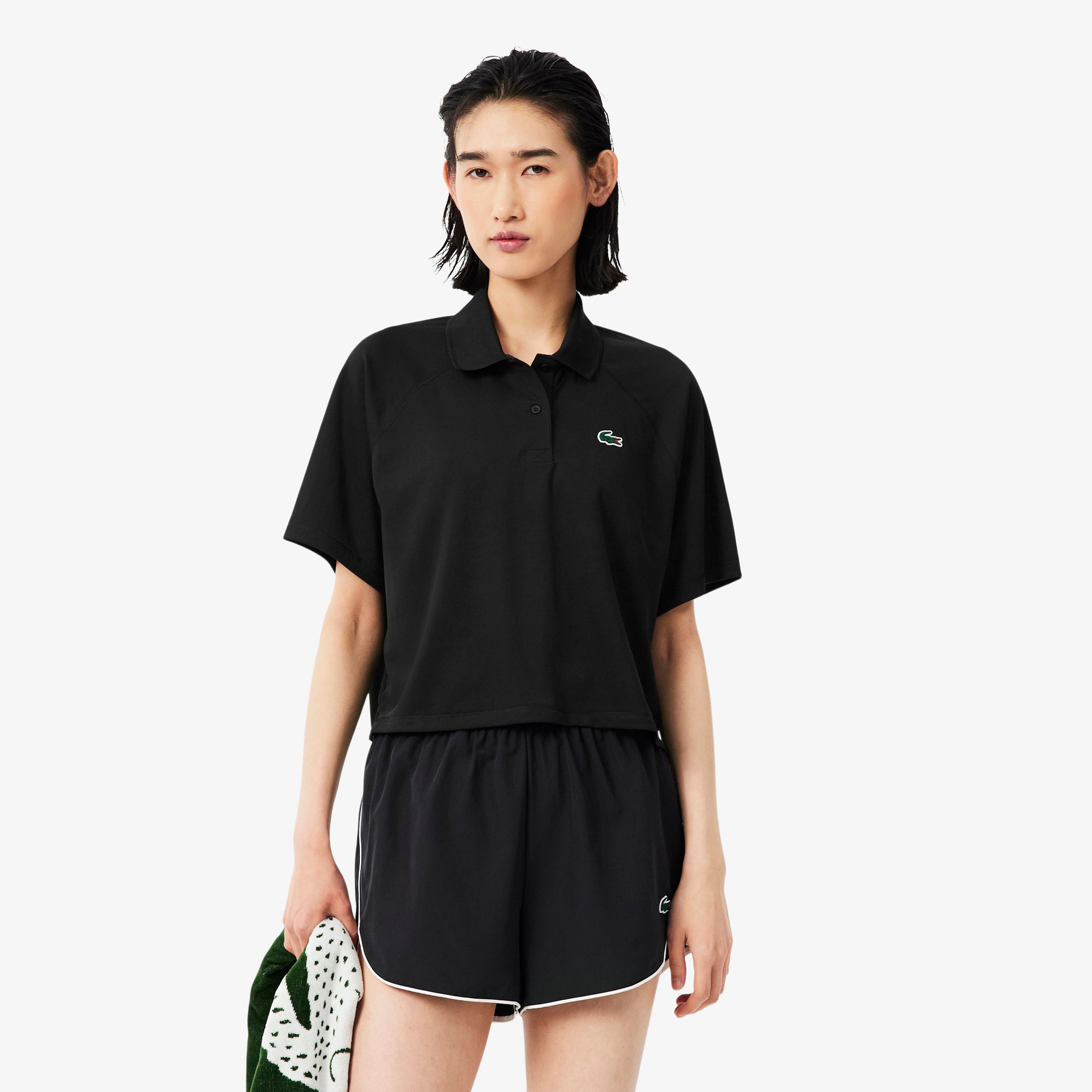 SPORT Kadın Relaxed Fit Ultra Dry Siyah Polo