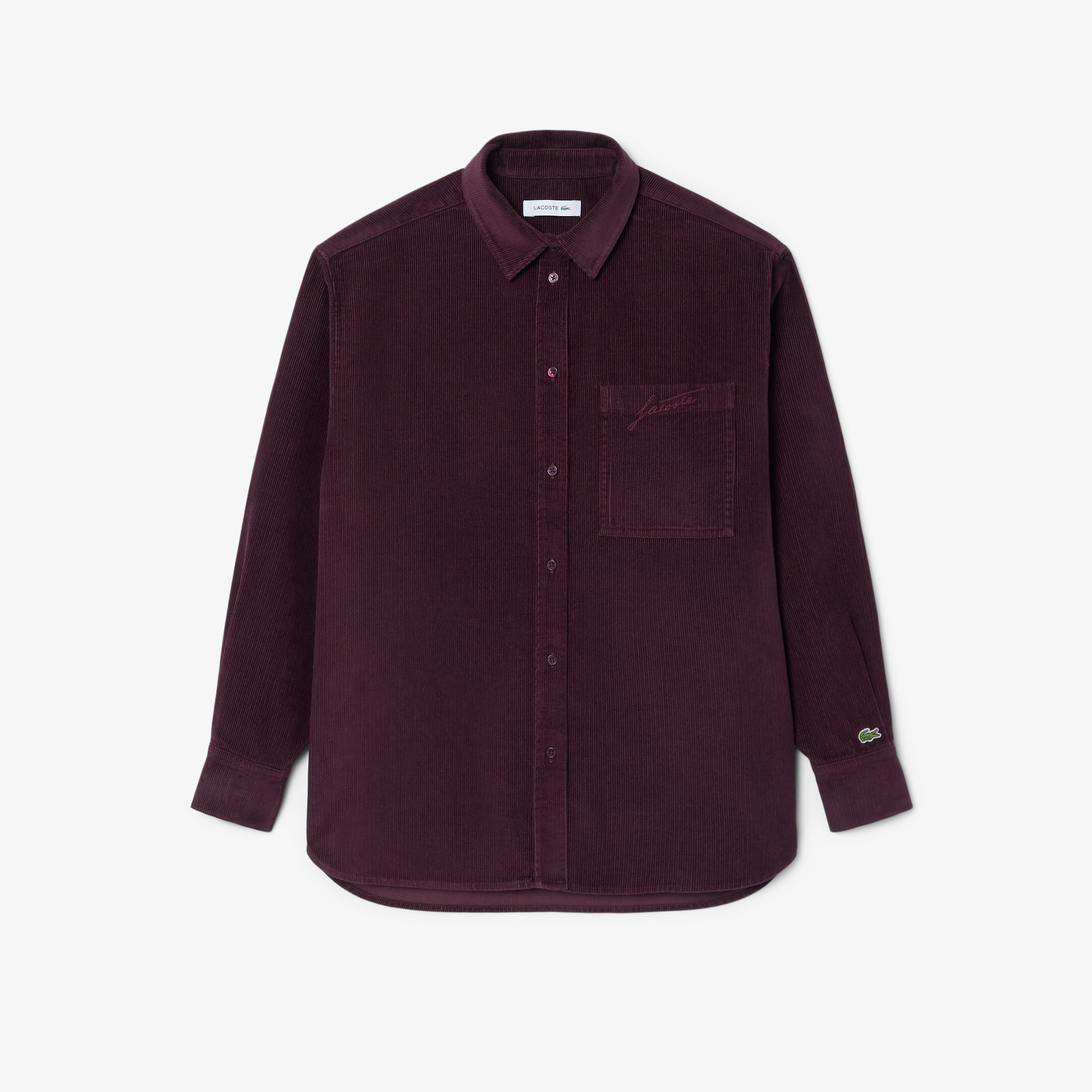 Kadın Oversize Fit Kadife Bordo Gömlek