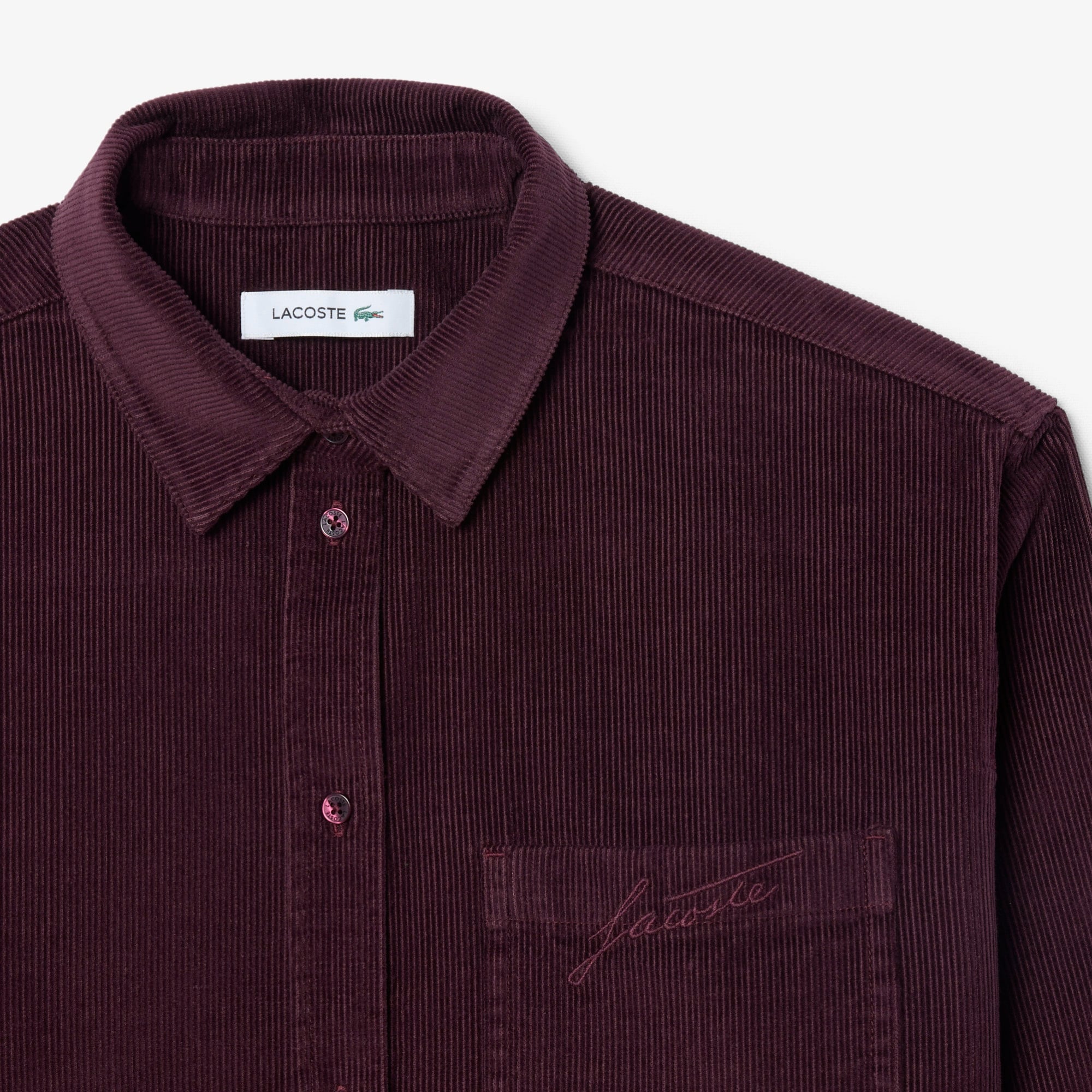 Kadın Oversize Fit Kadife Bordo Gömlek