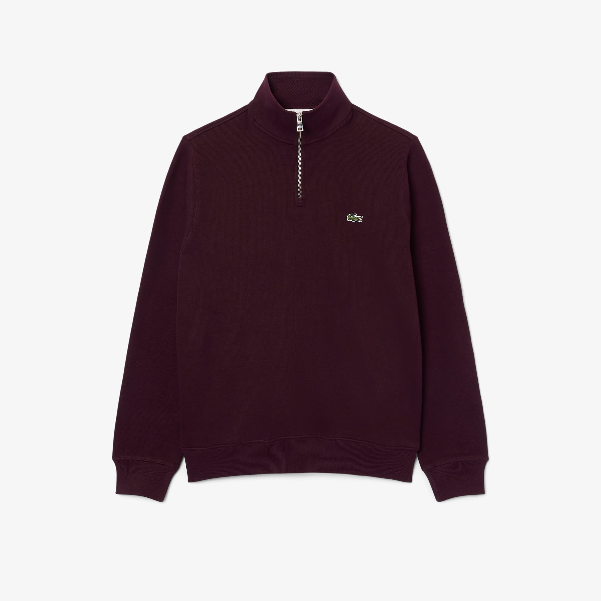 Erkek Regular Fit Yarım Fermuarlı Bordo Sweatshirt