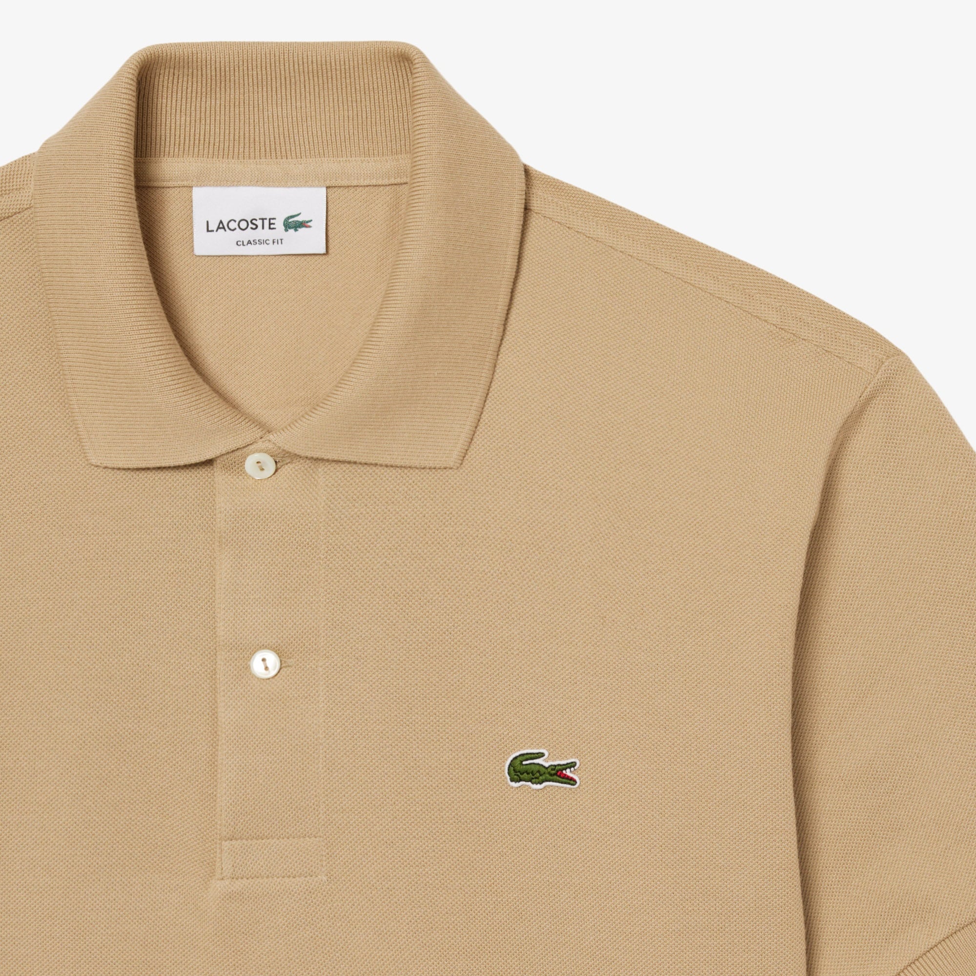 L.12.12 Erkek Classic Fit Açık Kahverengi Polo