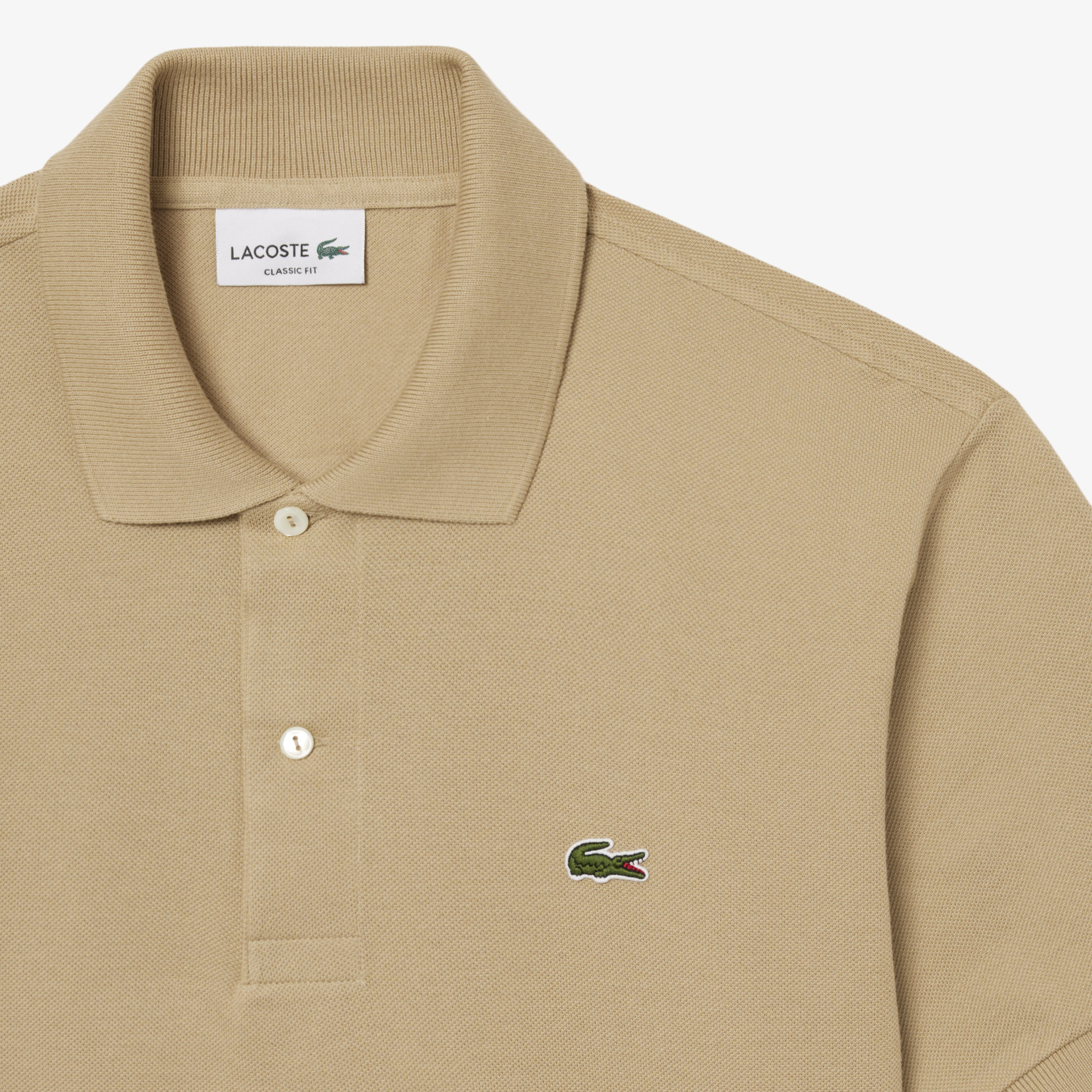 L.12.12 Erkek Classic Fit Açık Kahverengi Polo