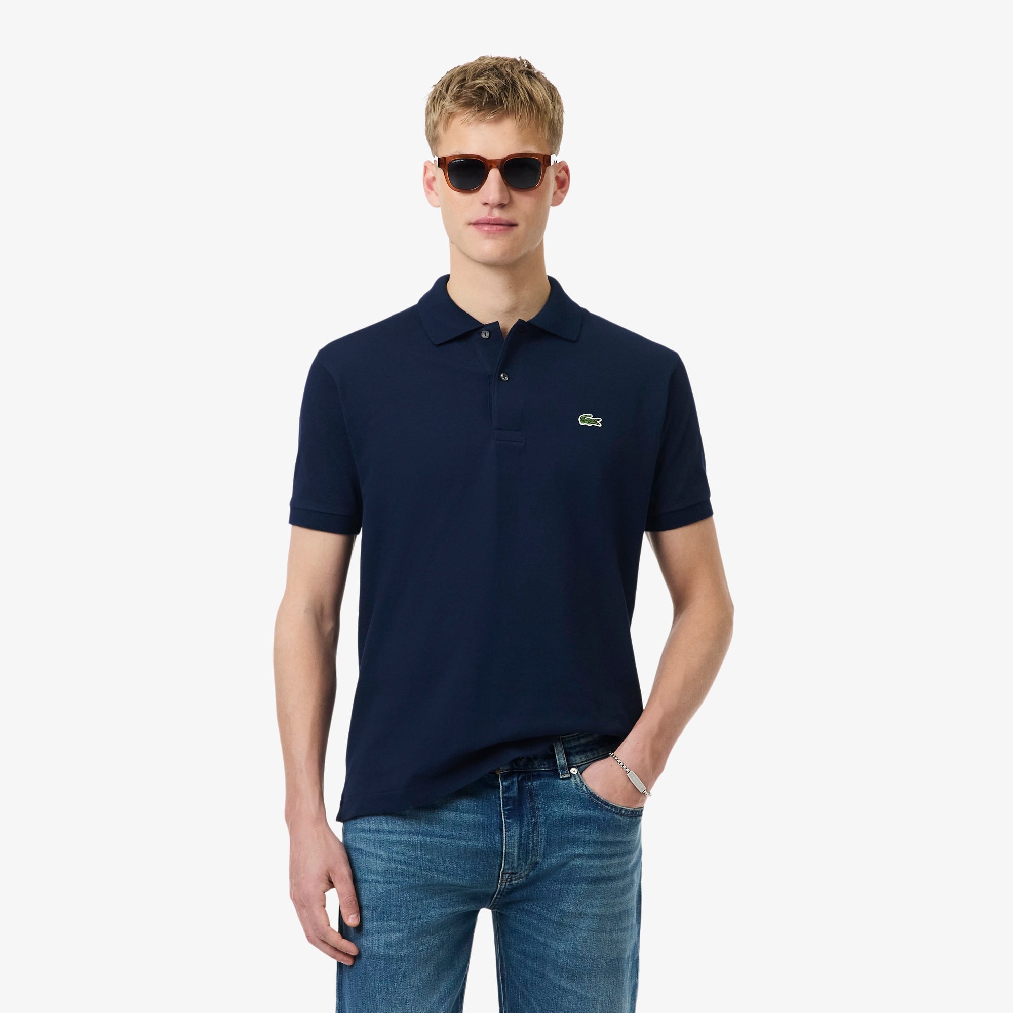 L.12.12 Erkek Classic Fit Lacivert Polo