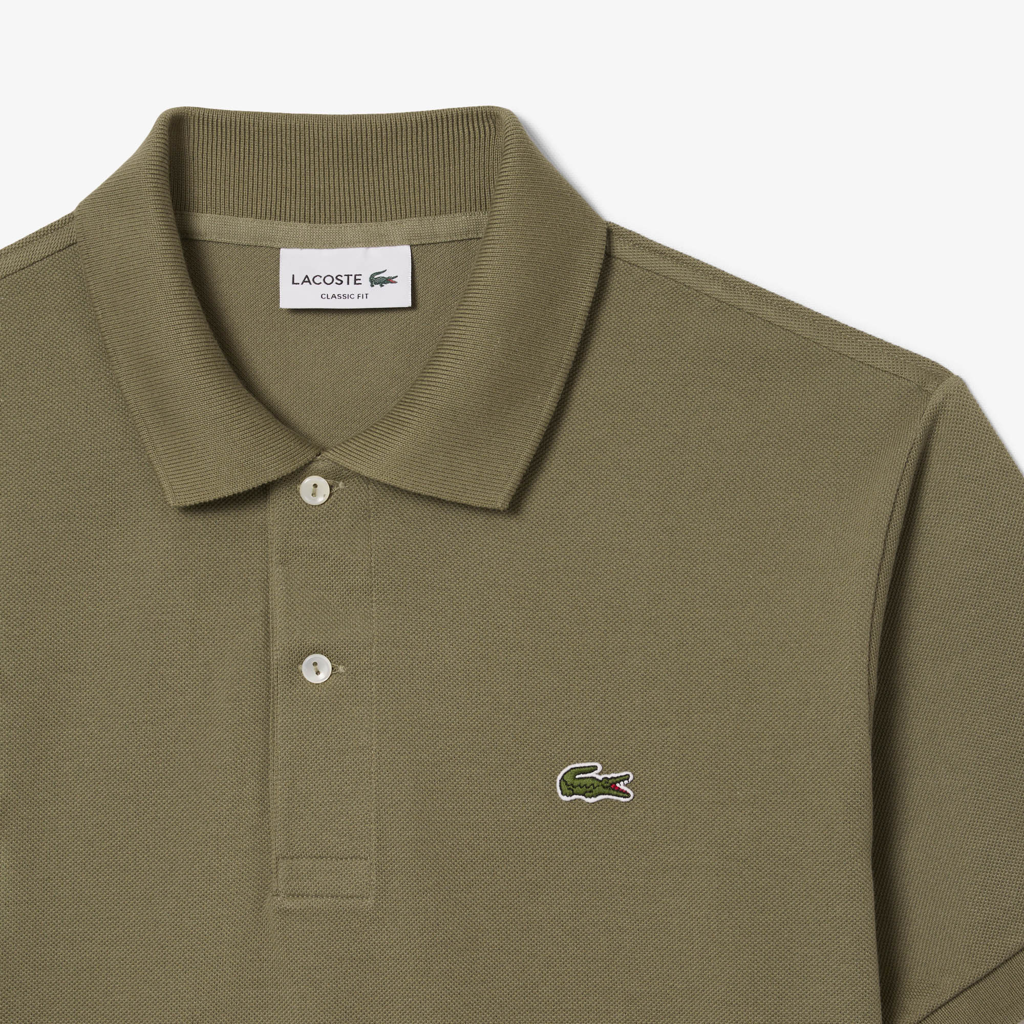 Lacoste L.12.12 Erkek Classic Fit Haki Polo görsel 5