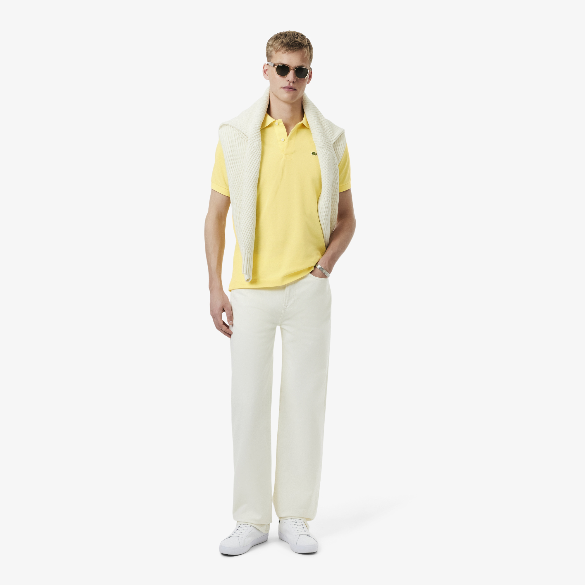 Lacoste L.12.12 Erkek Classic Fit Sarı Polo görsel 7