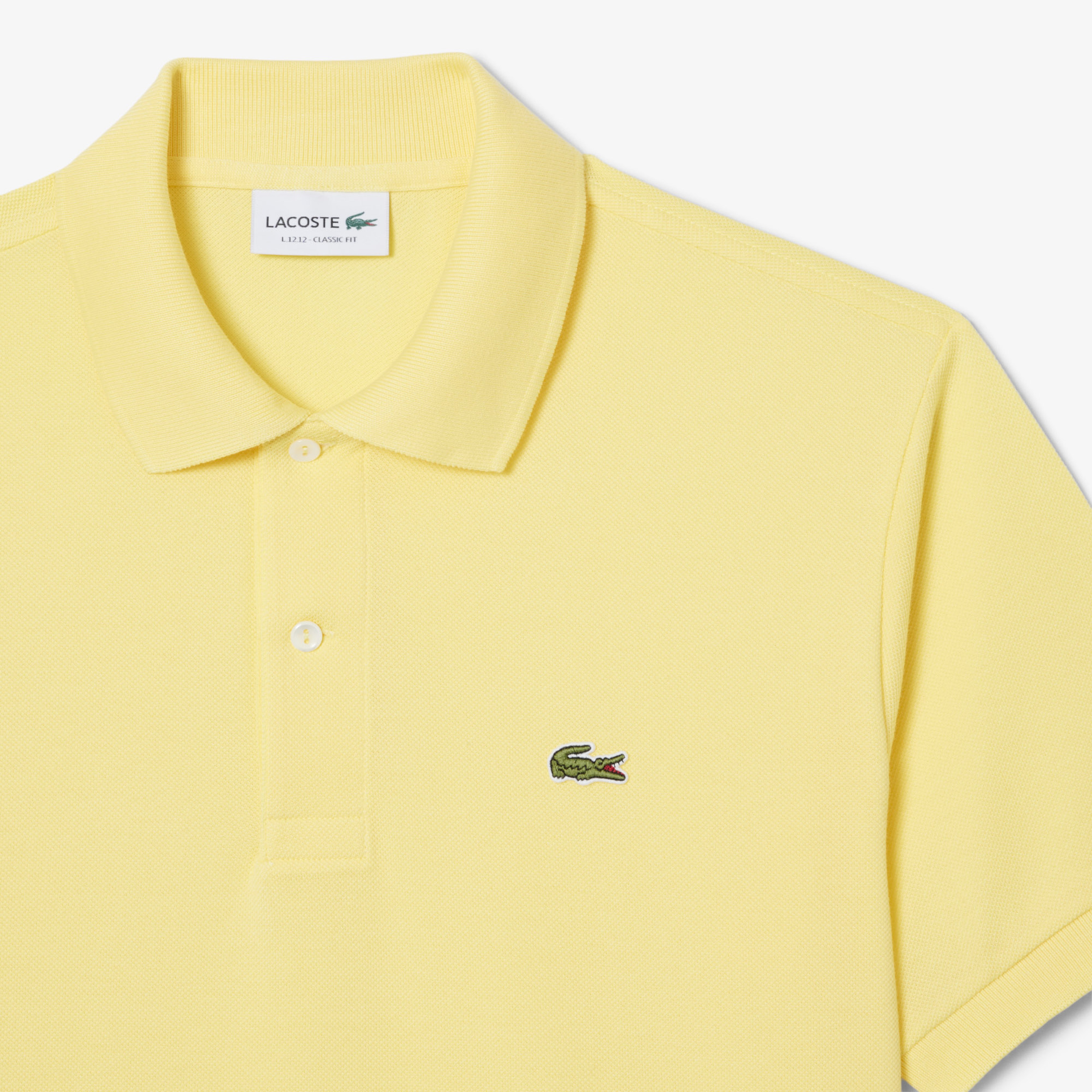 L.12.12 Erkek Classic Fit Sarı Polo