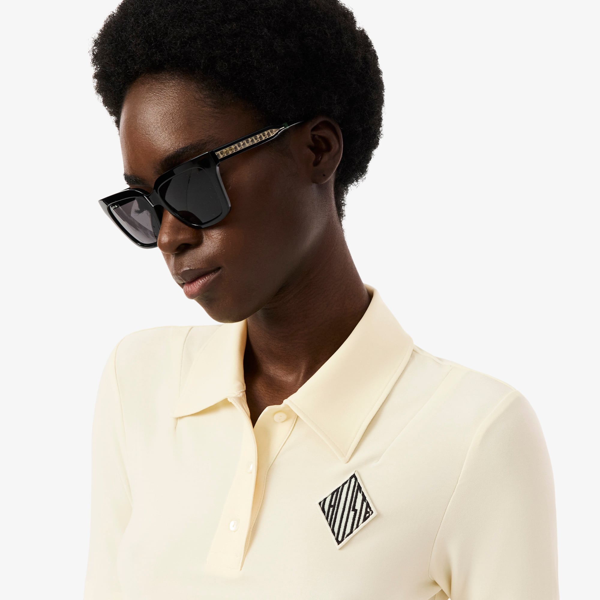 Lacoste Kadın Slim Fit Sarı Polo görsel 2