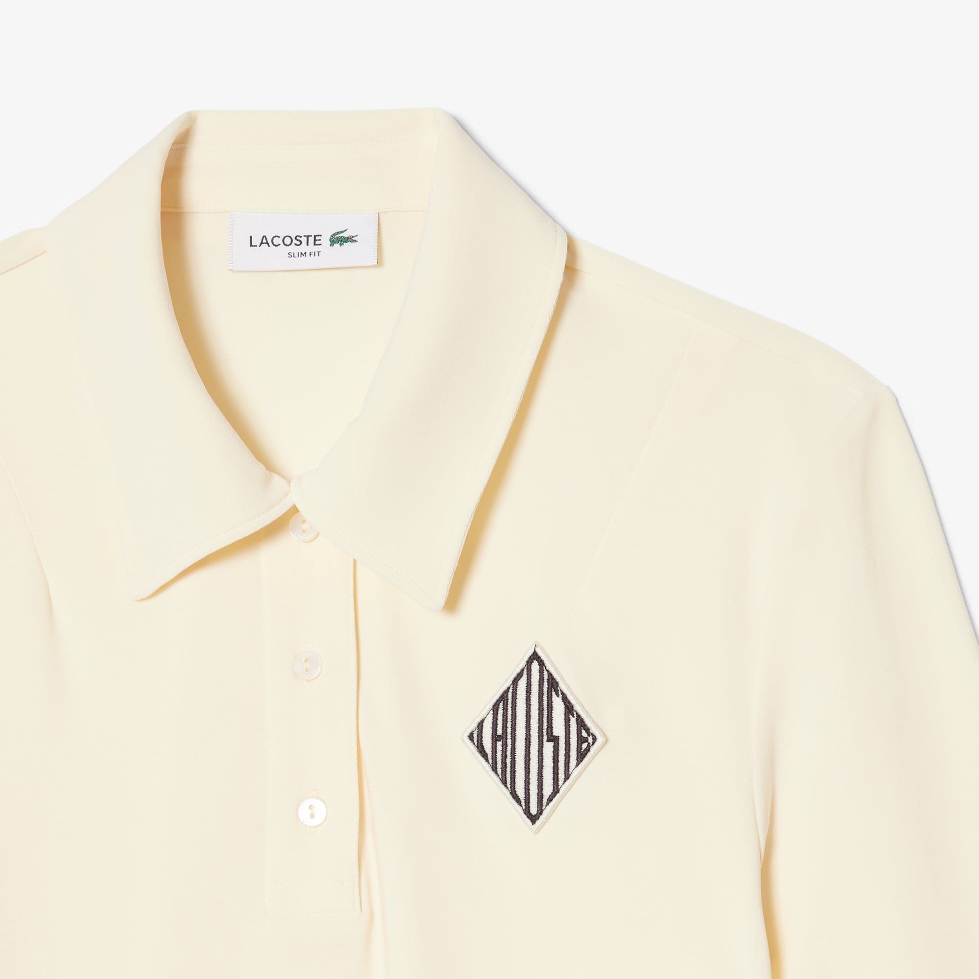 Lacoste Kadın Slim Fit Sarı Polo görsel 5