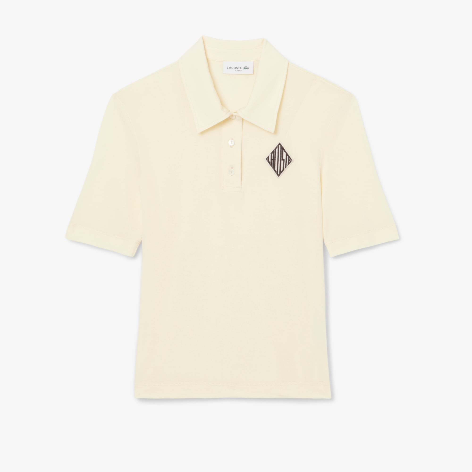 Lacoste Kadın Slim Fit Sarı Polo görsel 4
