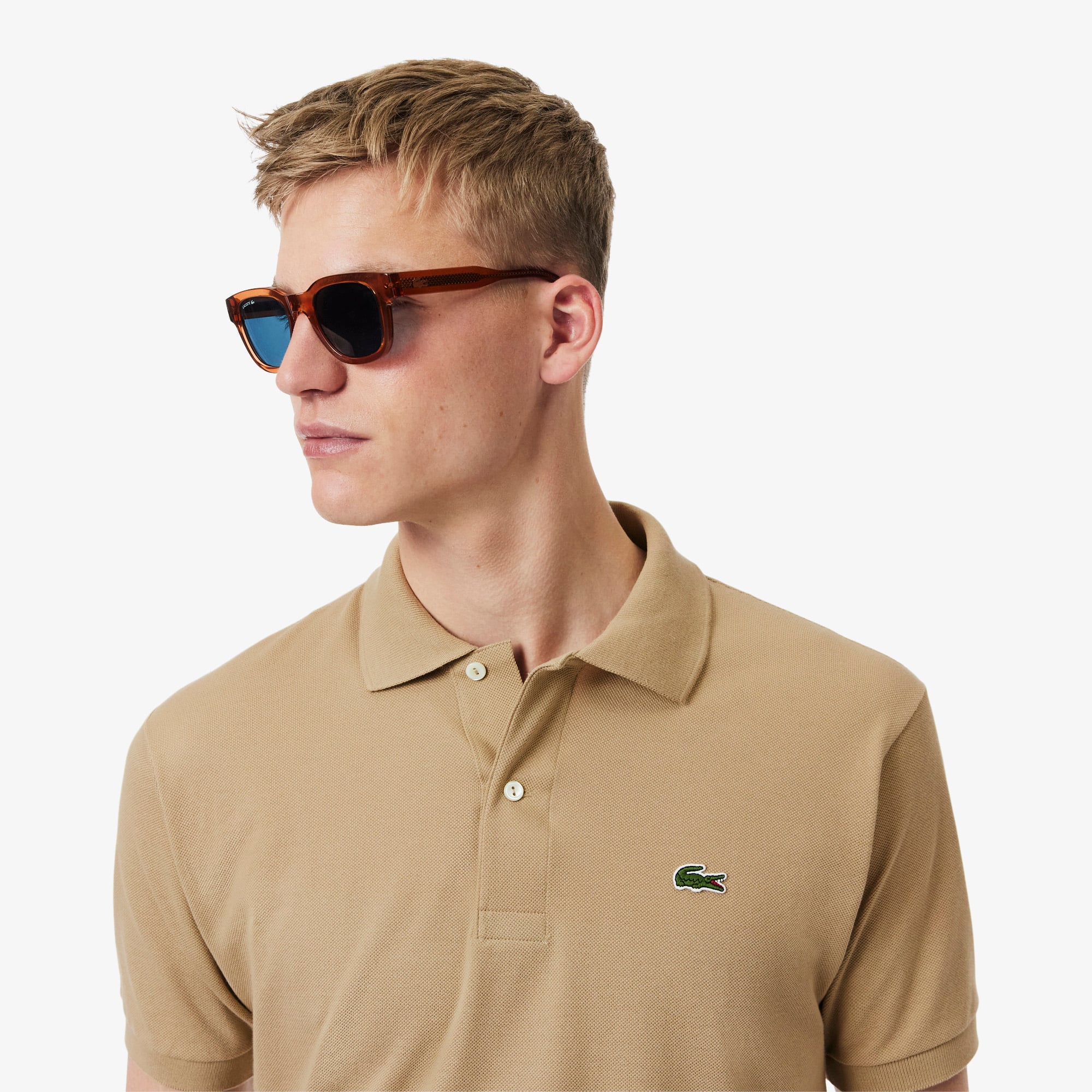 Lacoste L.12.12 Erkek Classic Fit Açık Kahverengi Polo görsel 2