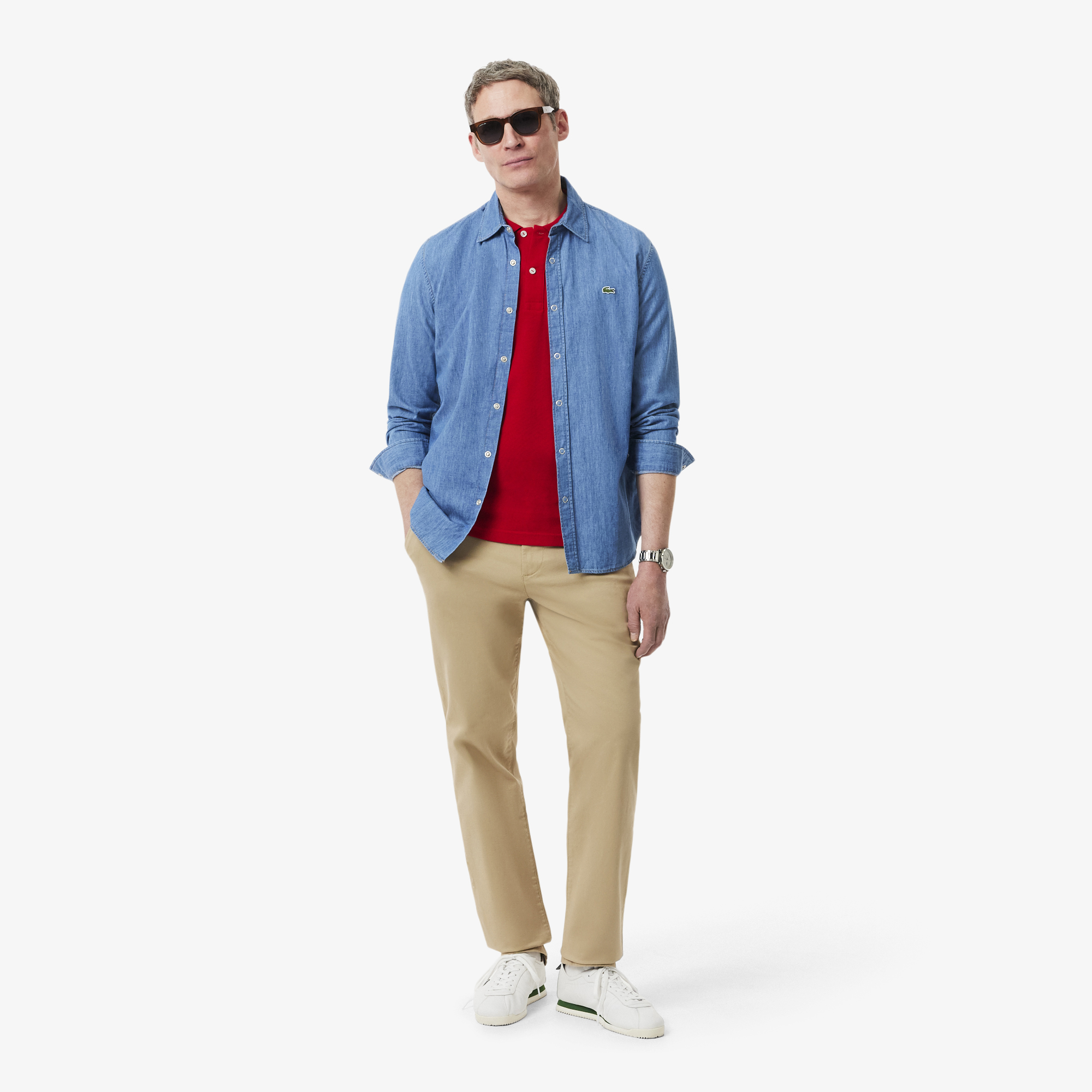 Lacoste L.12.12 Erkek Slim Fit Kırmızı Polo görsel 8