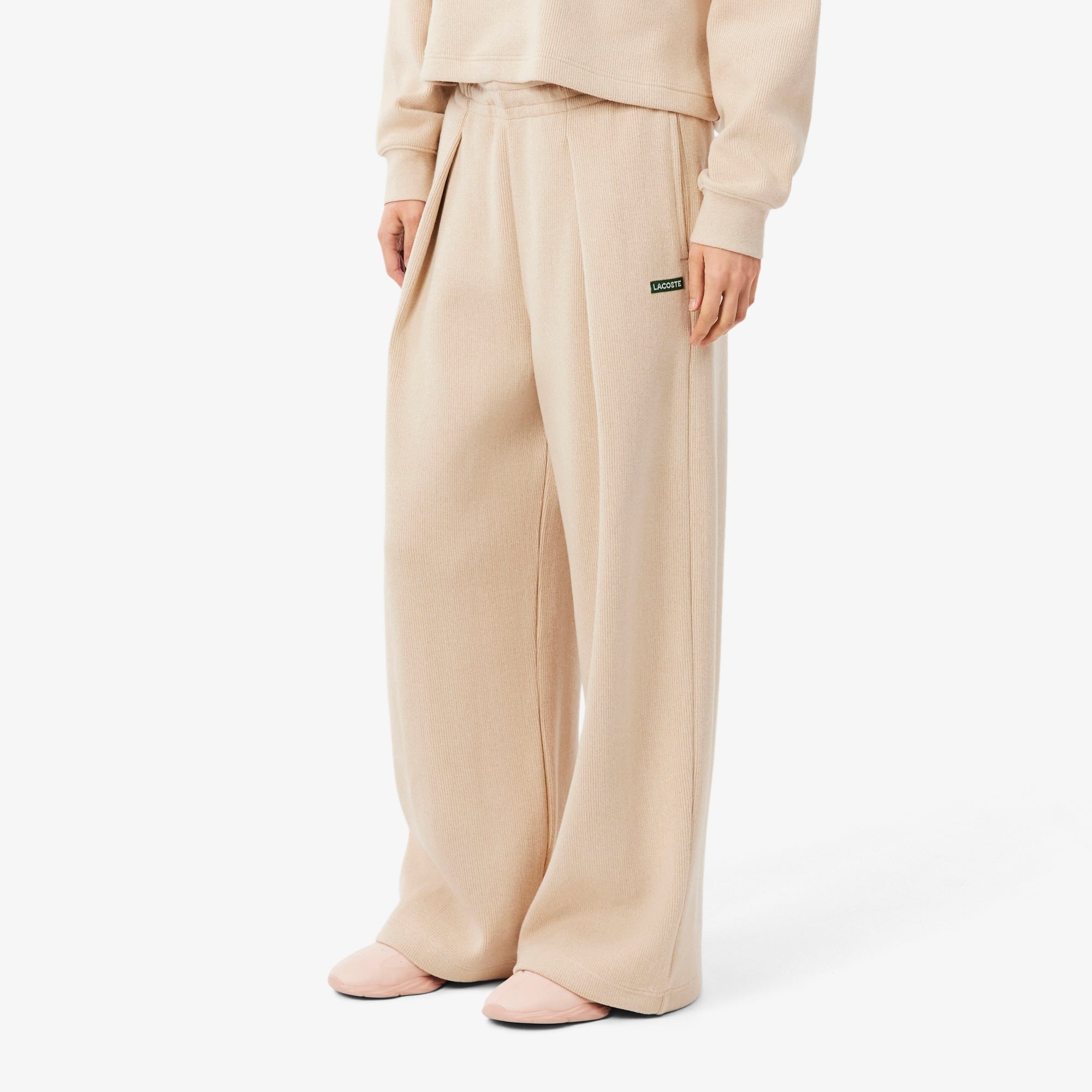 Kadın Flare Fit Bej Eşofman Altı