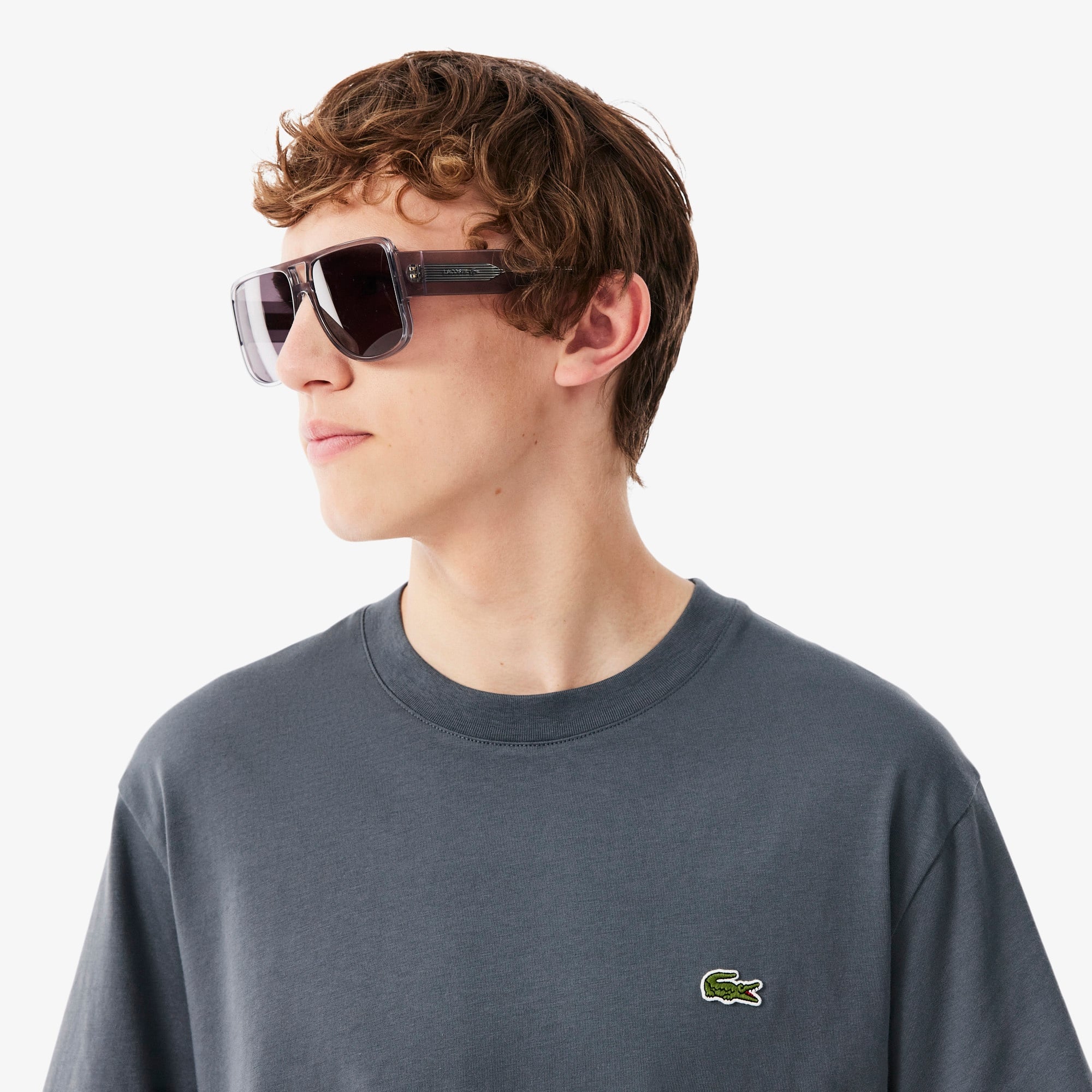 Erkek Classic Fit Bisiklet Yaka Koyu Gri T-Shirt