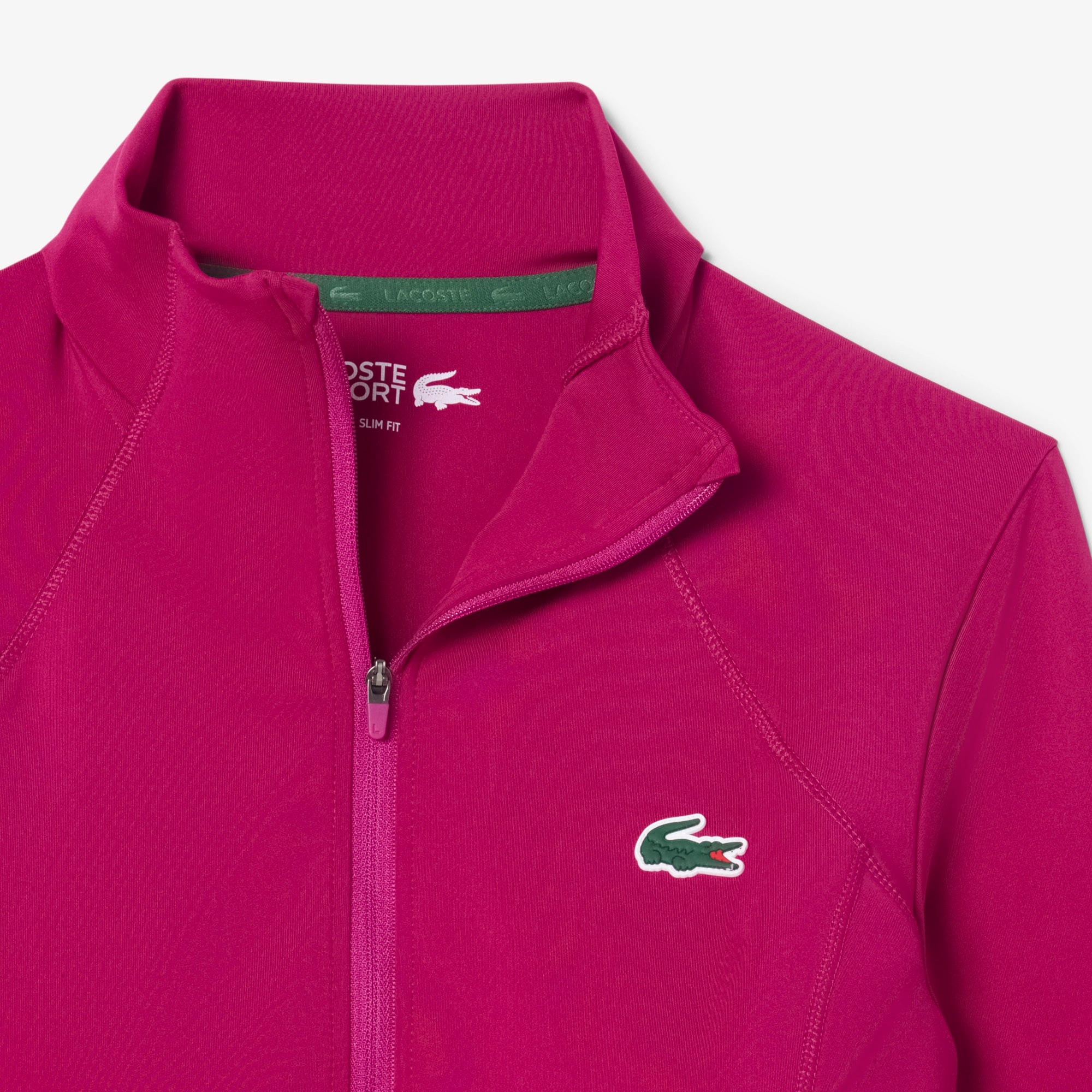 Kadın Slim Fit Fermuarlı Pembe Sweatshirt