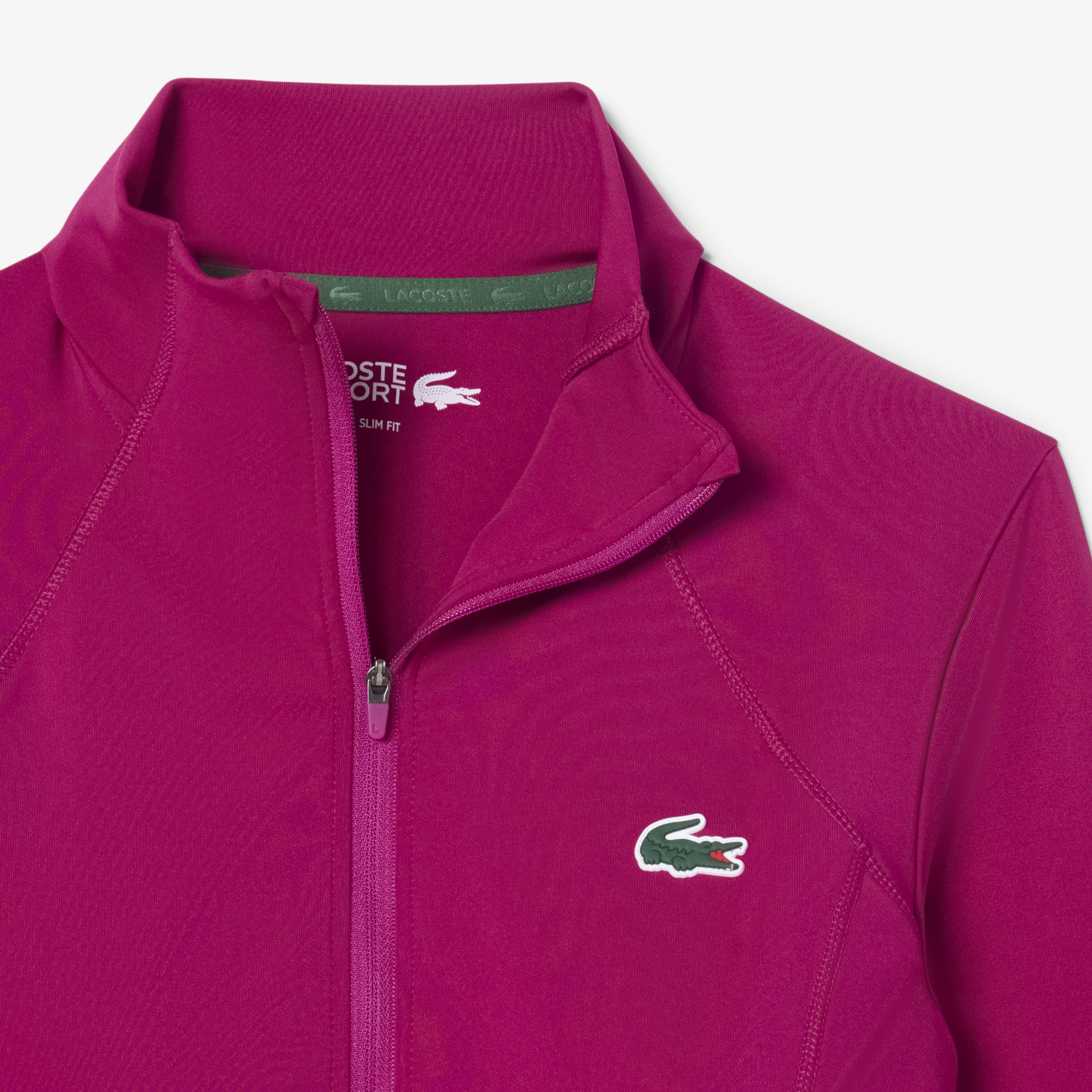 Kadın Slim Fit Fermuarlı Pembe Sweatshirt